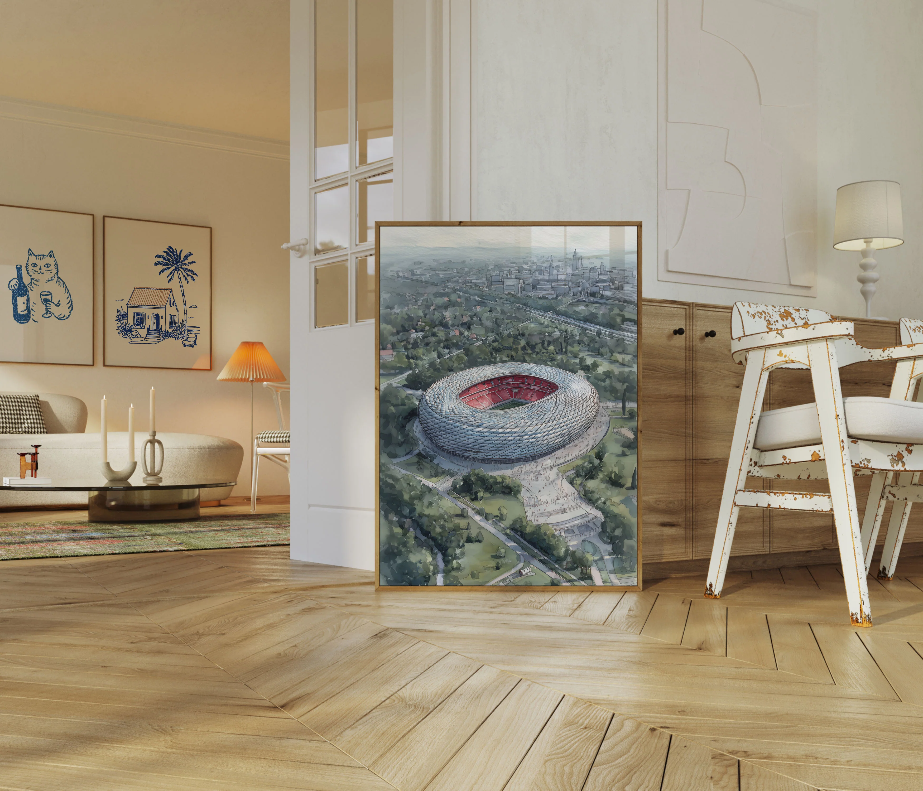 Futuristic Stadium Architectural Poster - Image 5