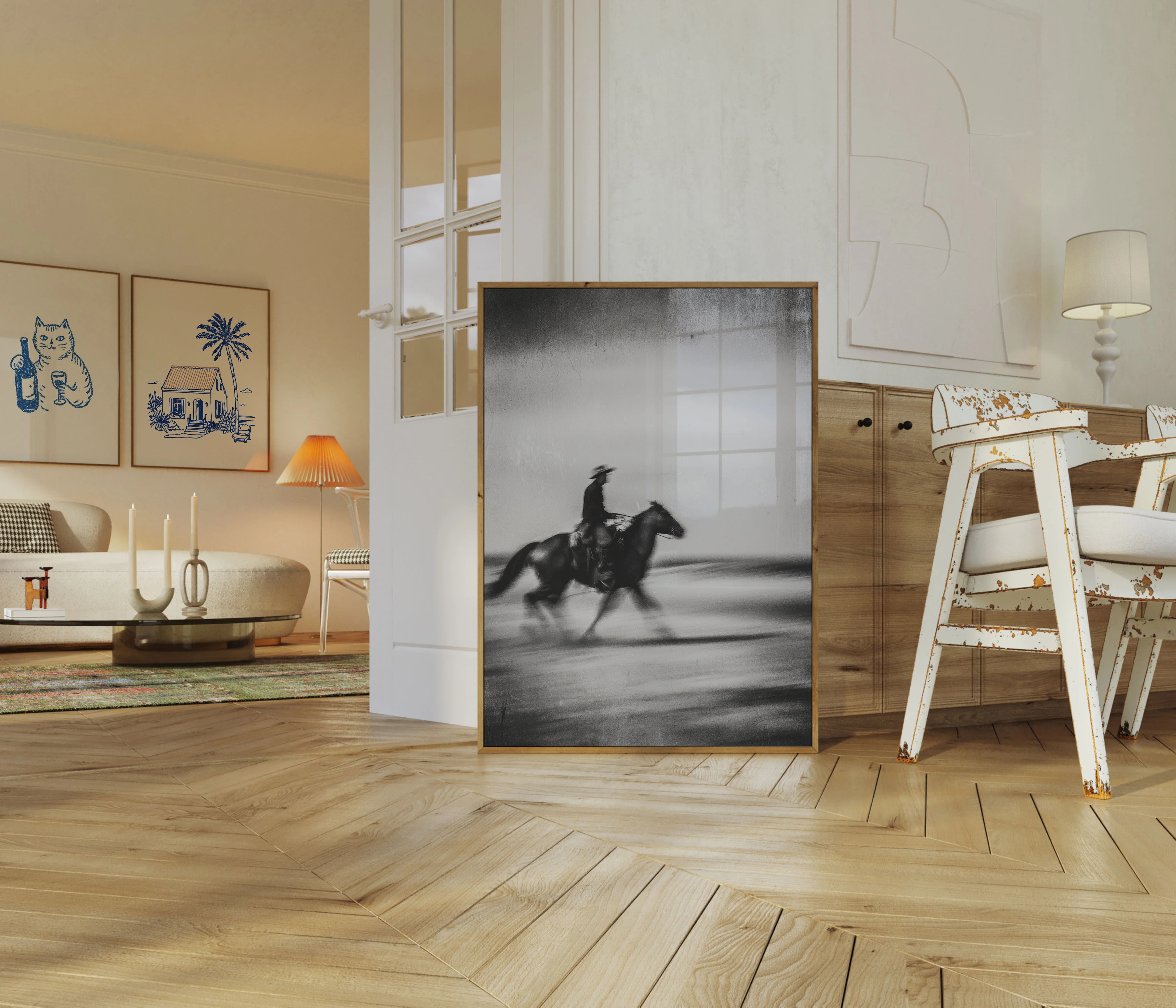 Galloping Cowboy Motion Poster - Image 5