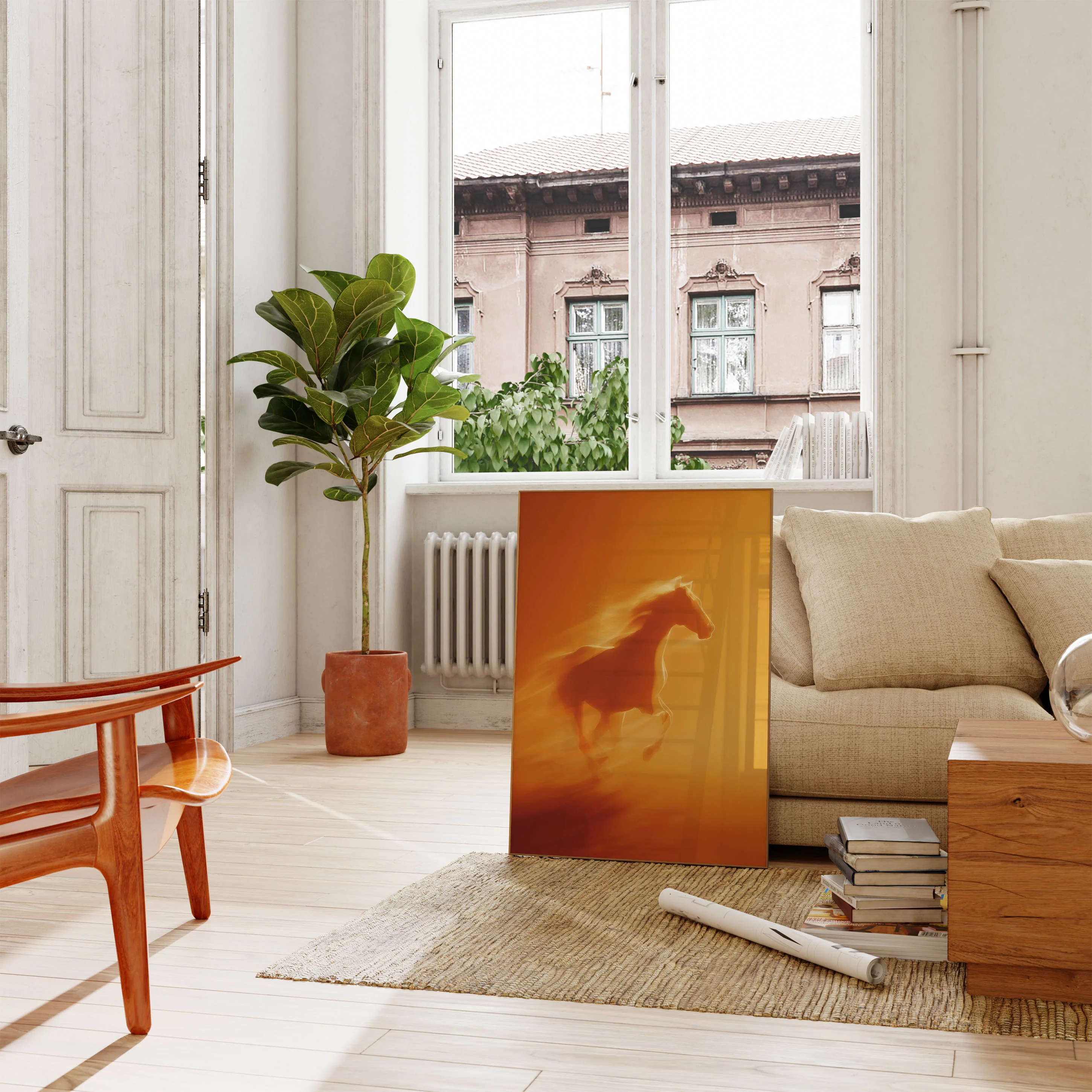 Galloping Golden Stallion Poster - Image 2