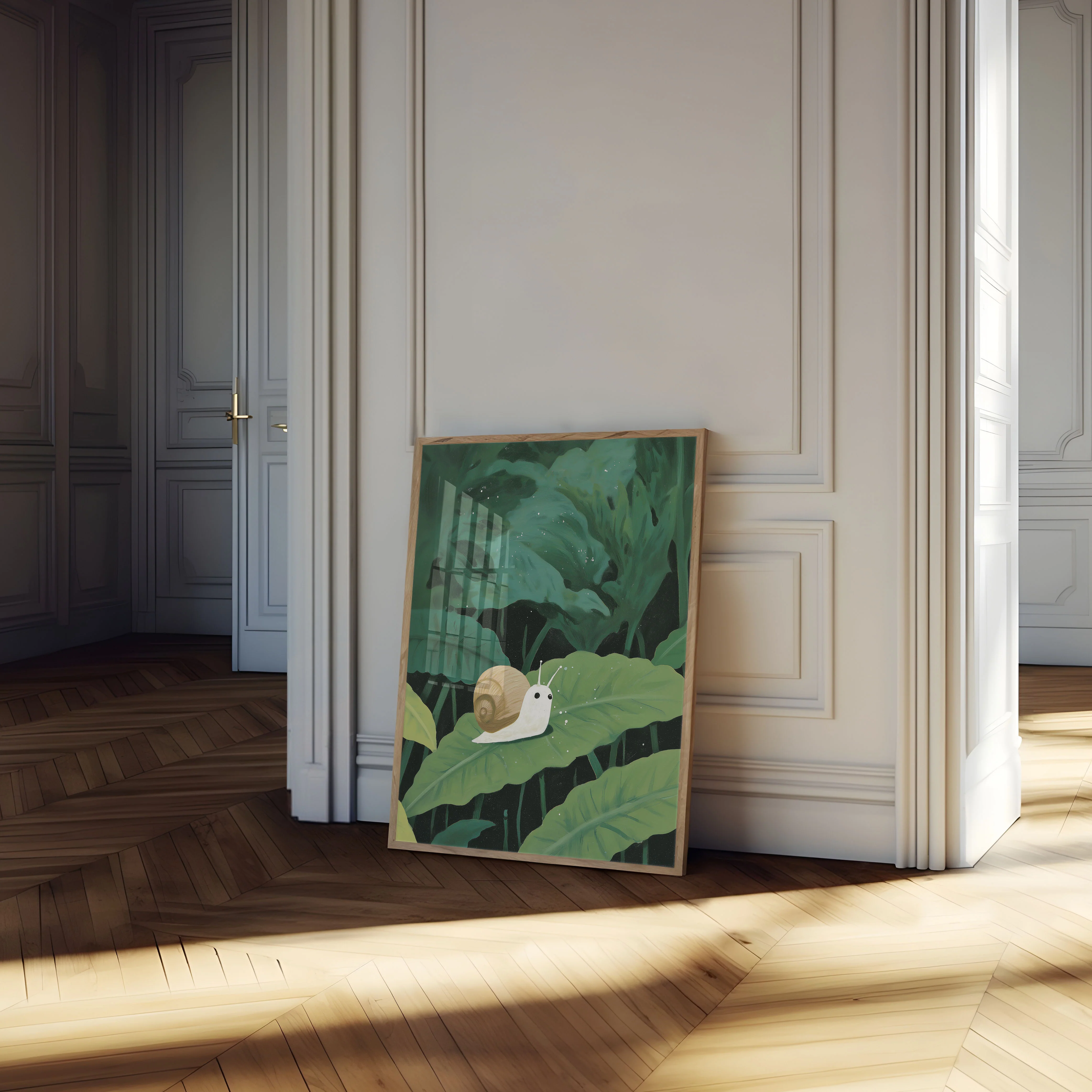Garden Snail on Leaf Poster - Image 4