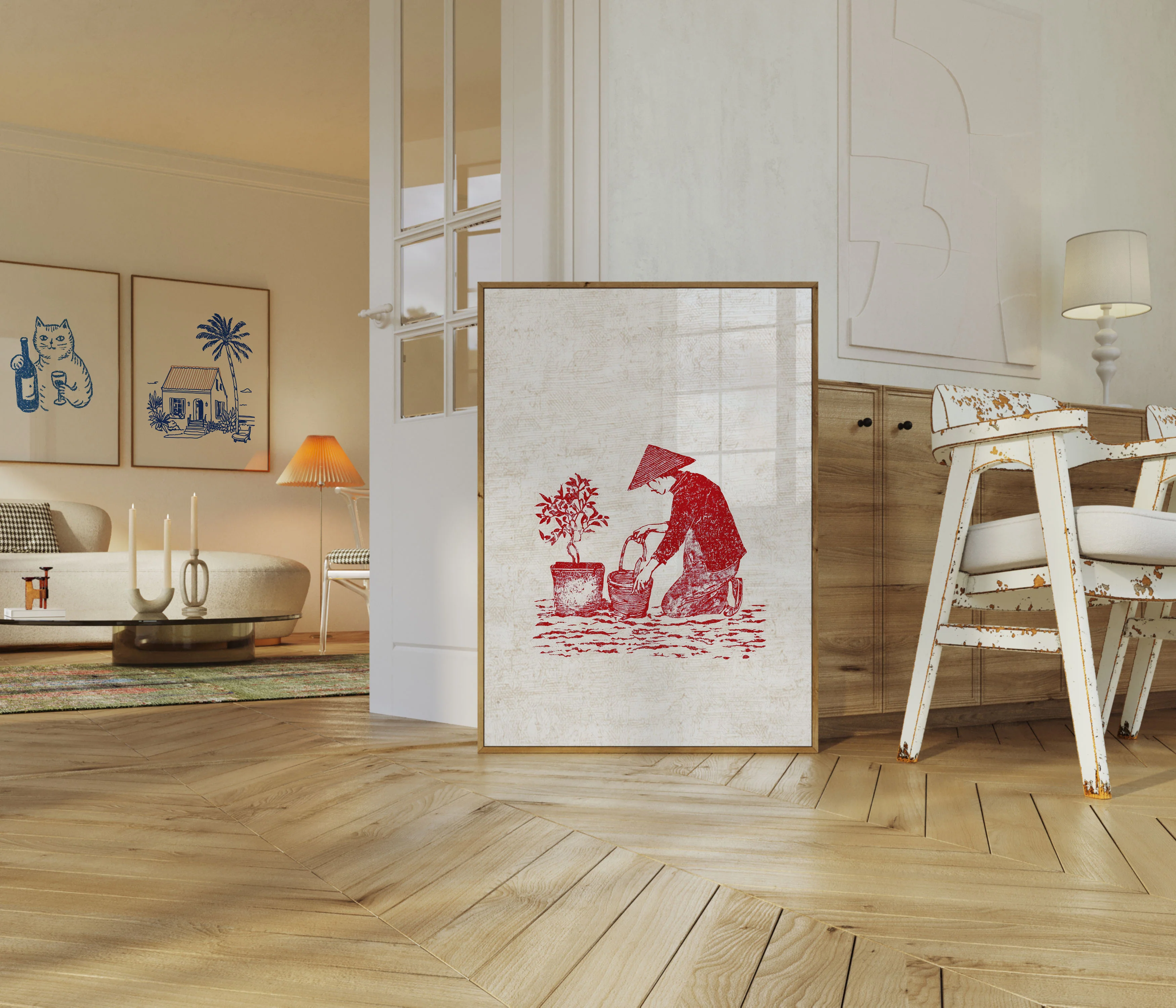 Gardener Watering Plant Poster - Image 5