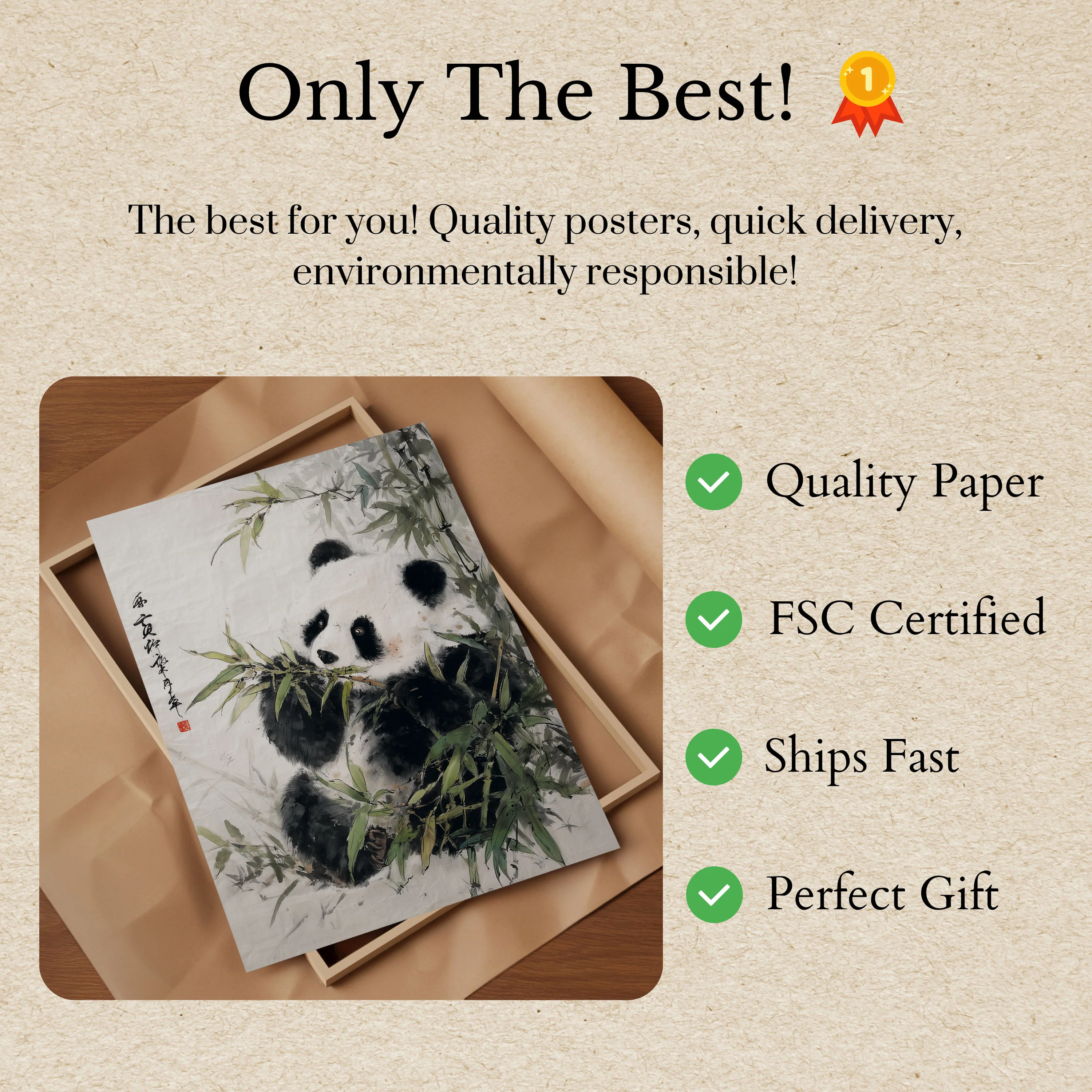 Gentle Panda Bamboo Sanctuary Poster - Image 3