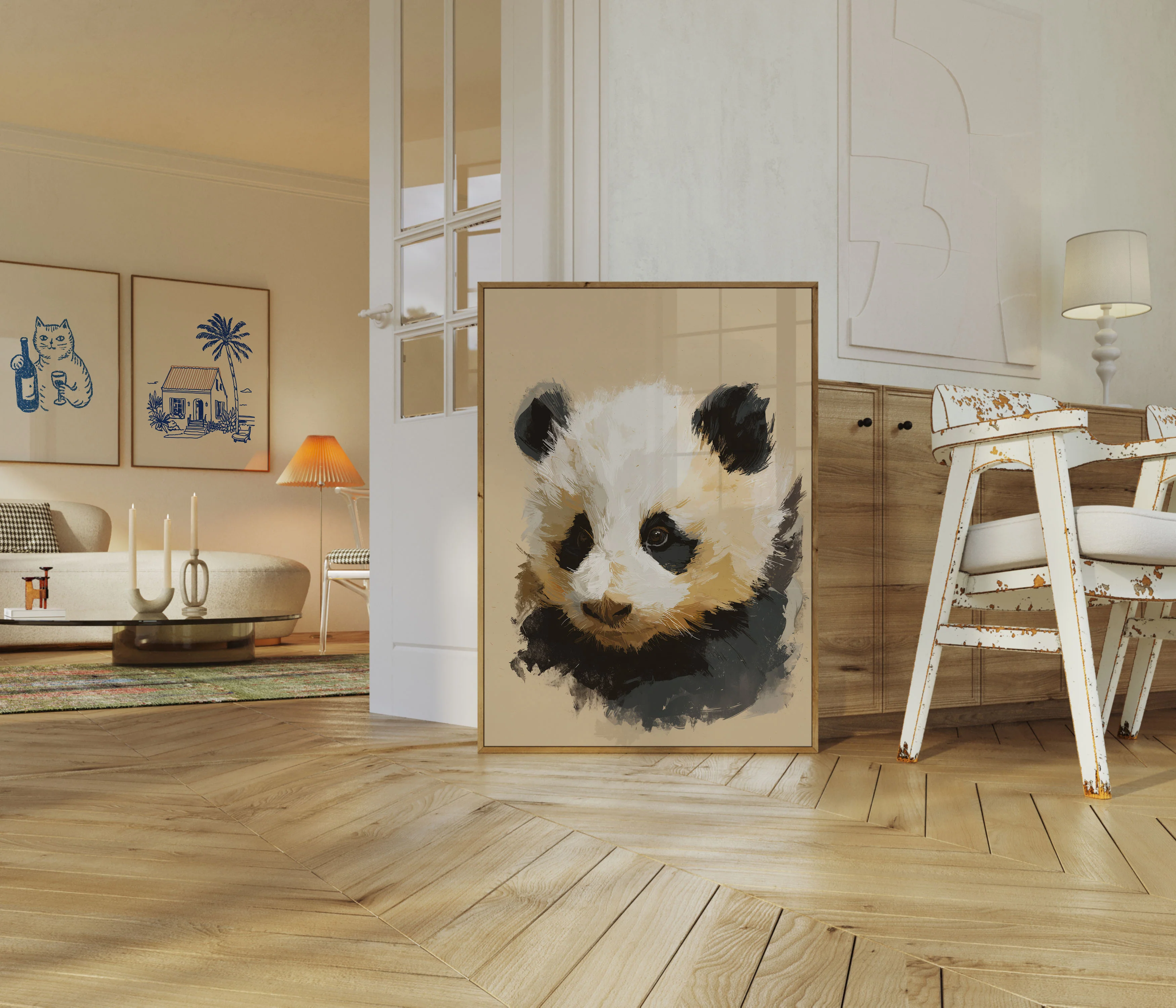 Gentle Panda Portrait Poster - Image 5
