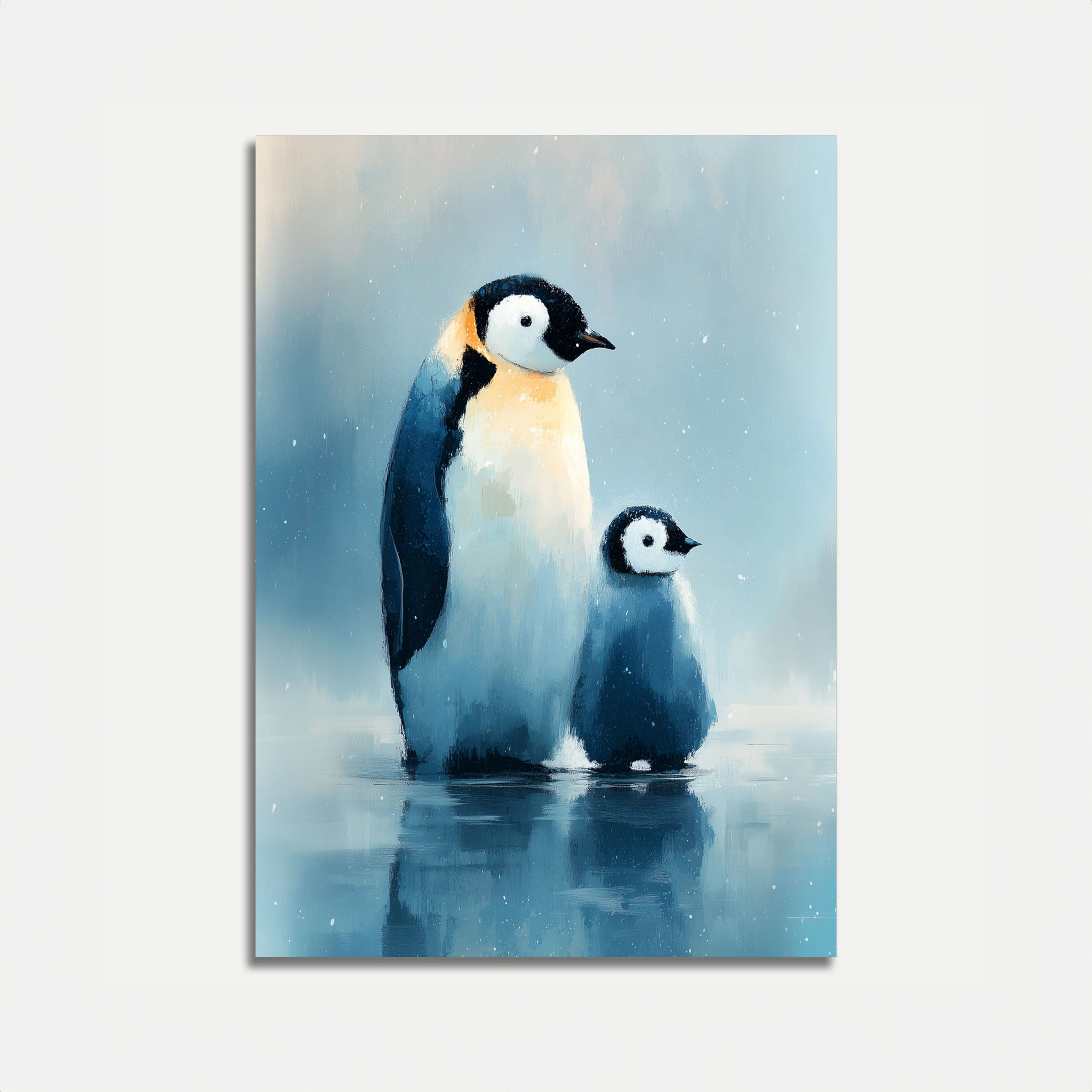 Gentle Penguin Family Poster