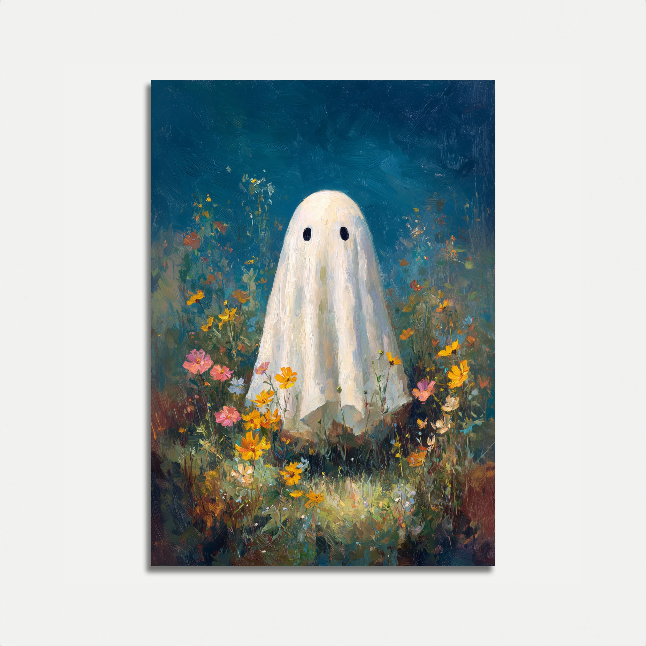 Ghostly Garden Halloween Poster