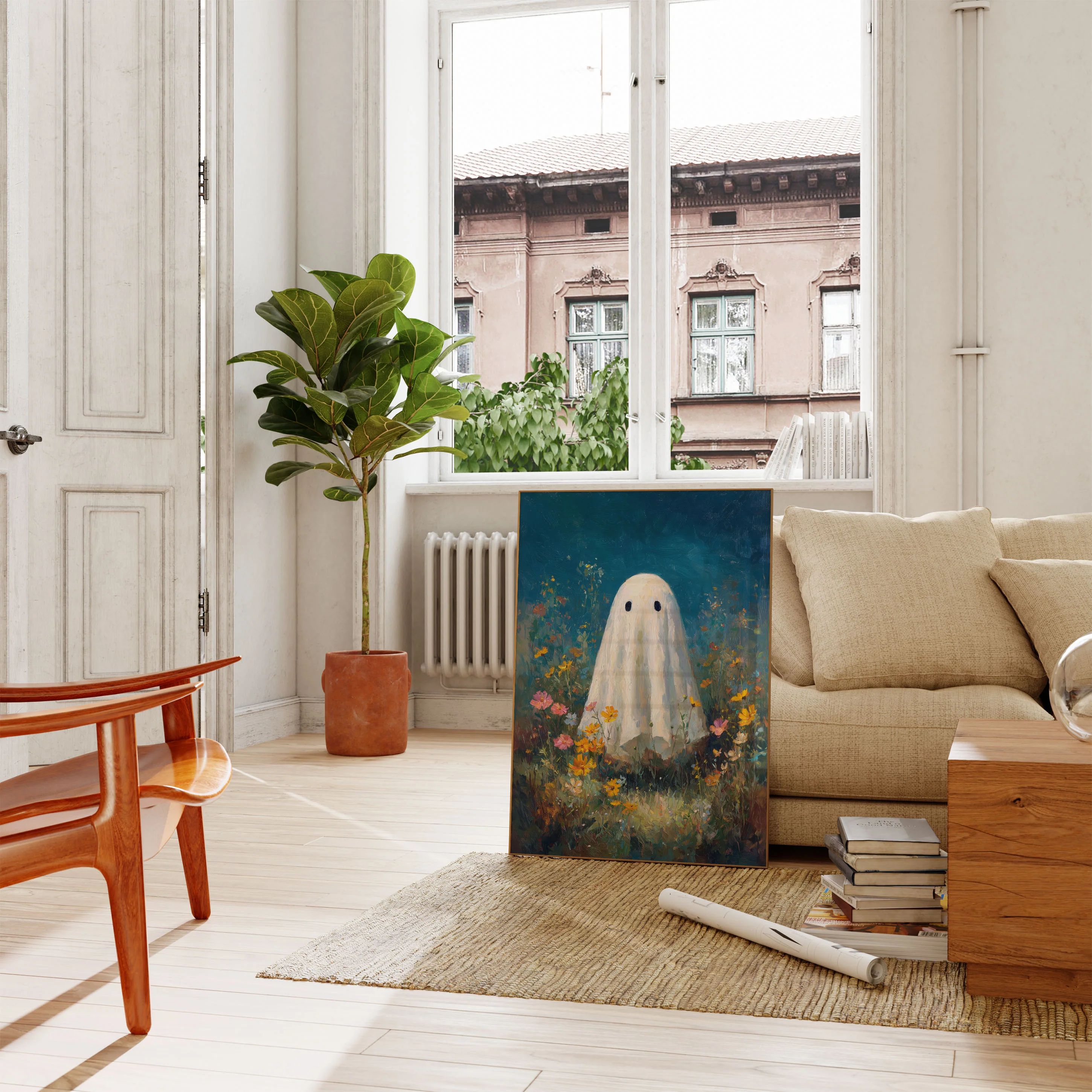 Ghostly Garden Halloween Poster - Image 2
