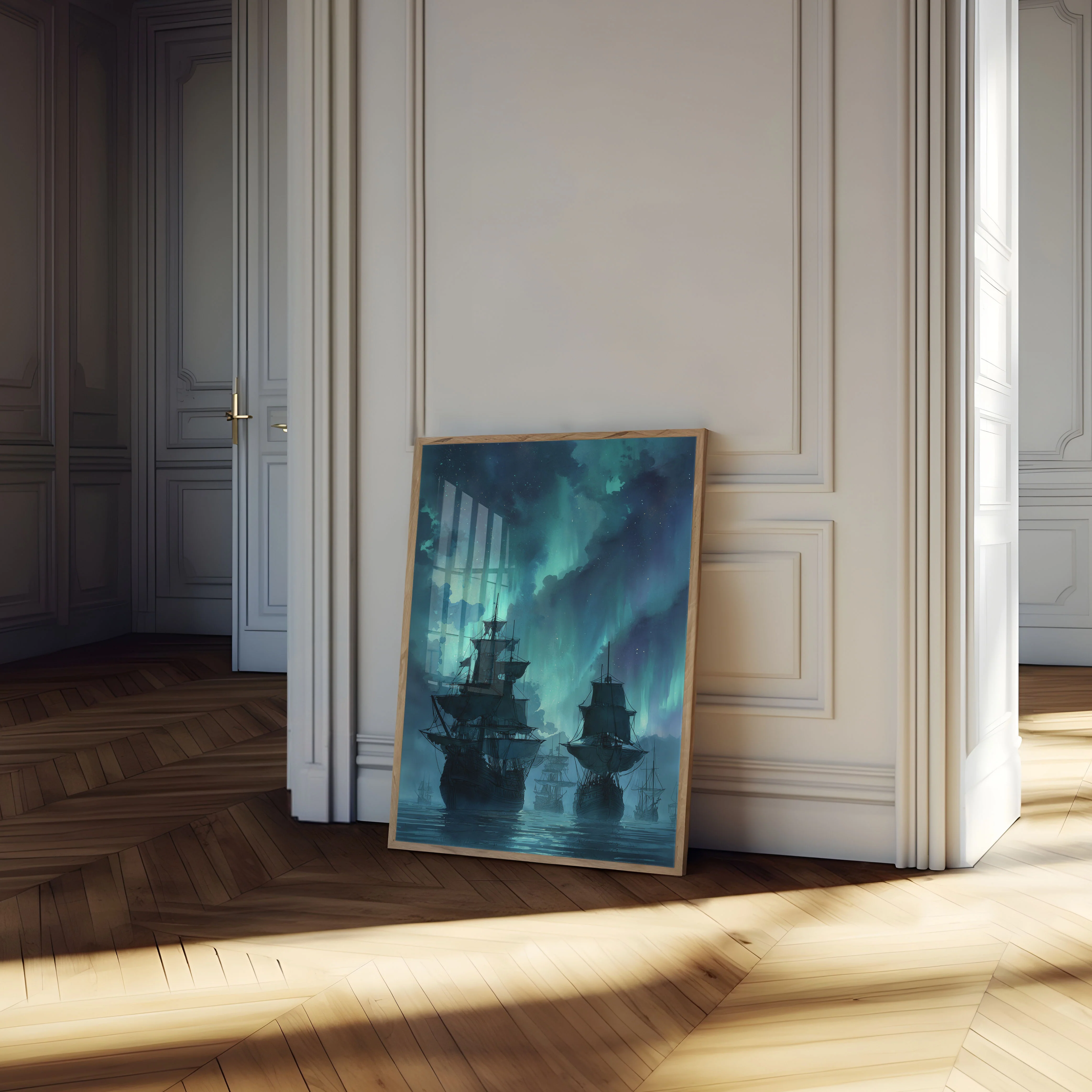 Ghostly Northern Lights Nautical Poster - Image 4
