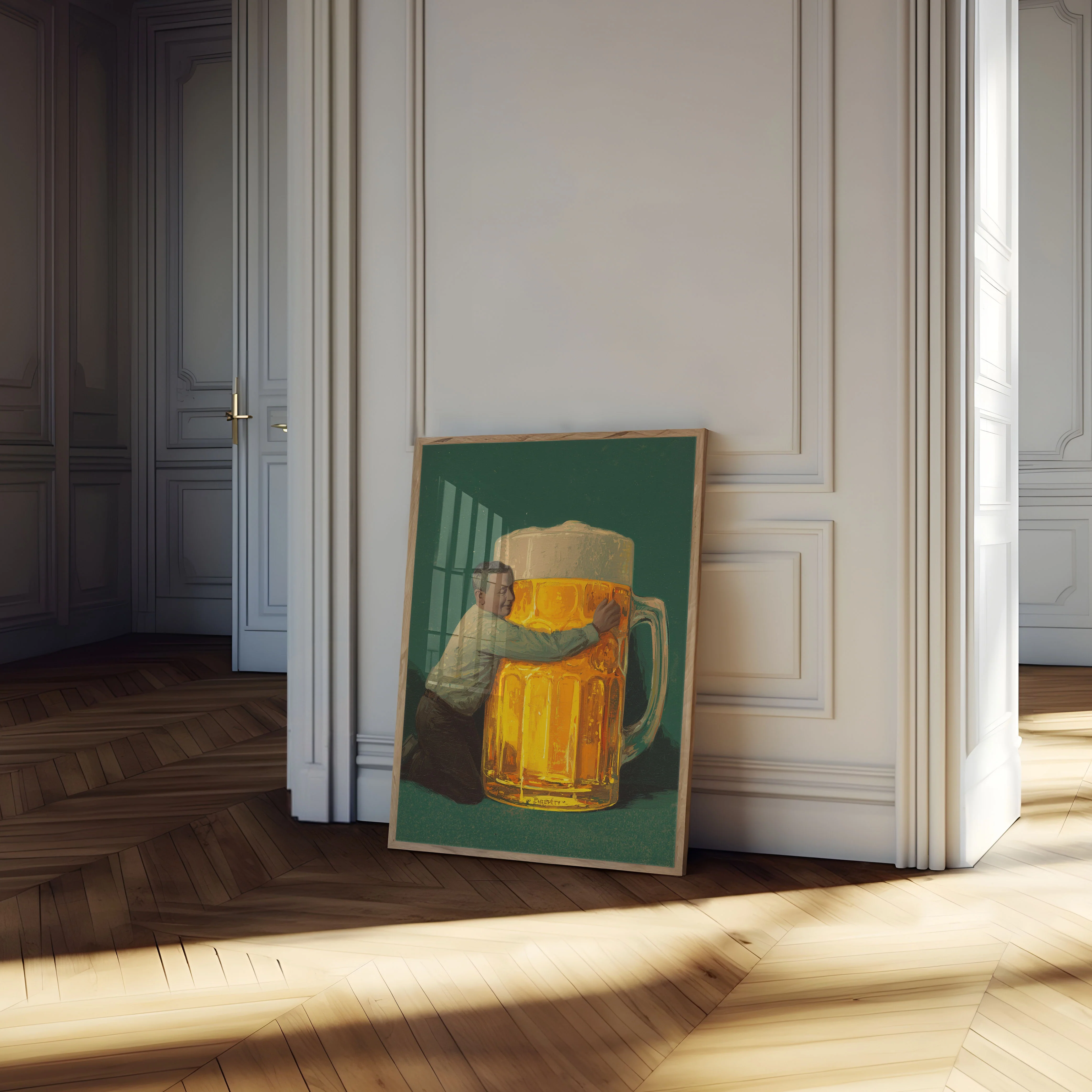 Giant Beer Mug Embrace Poster - Image 4