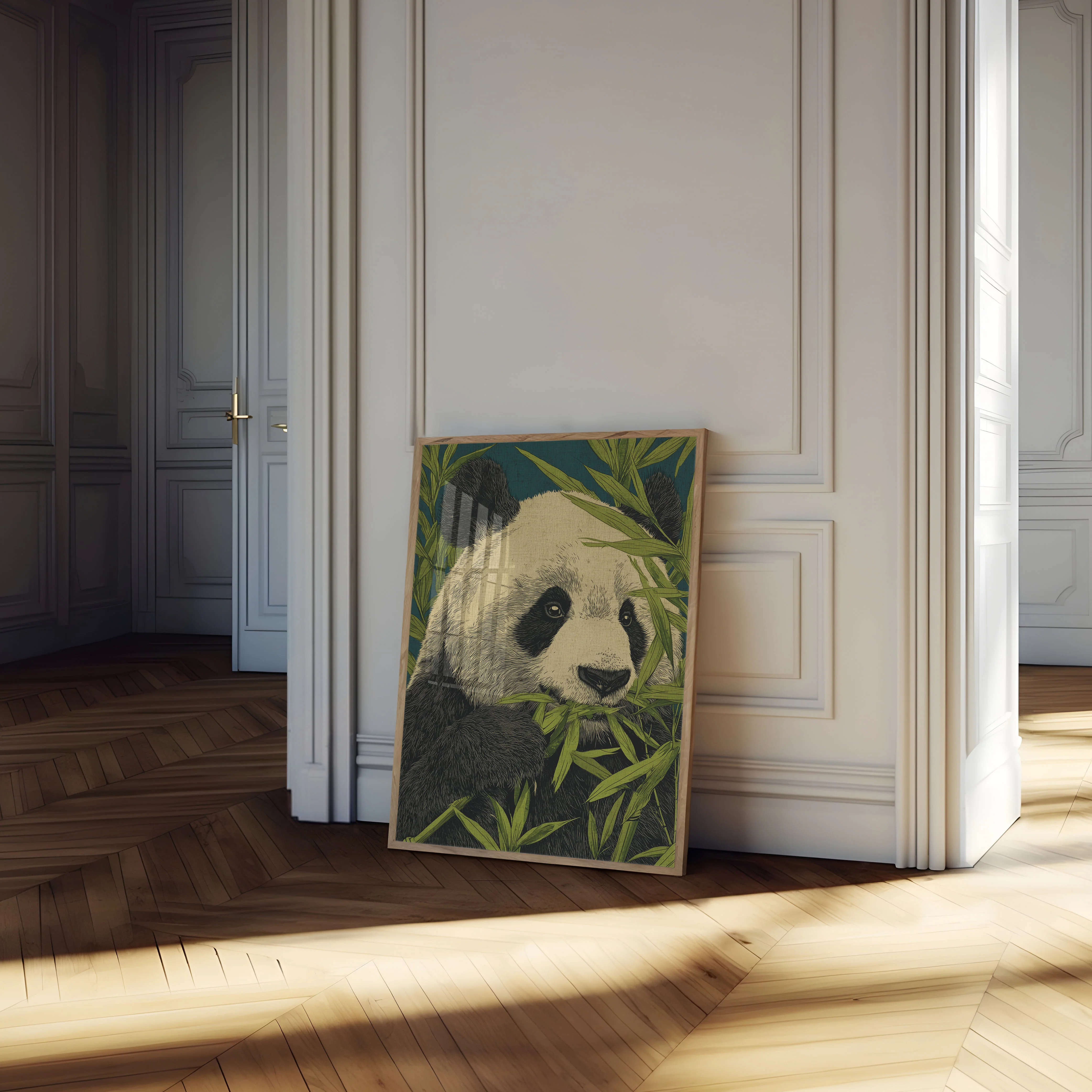 Giant Panda Eating Bamboo Poster - Image 4