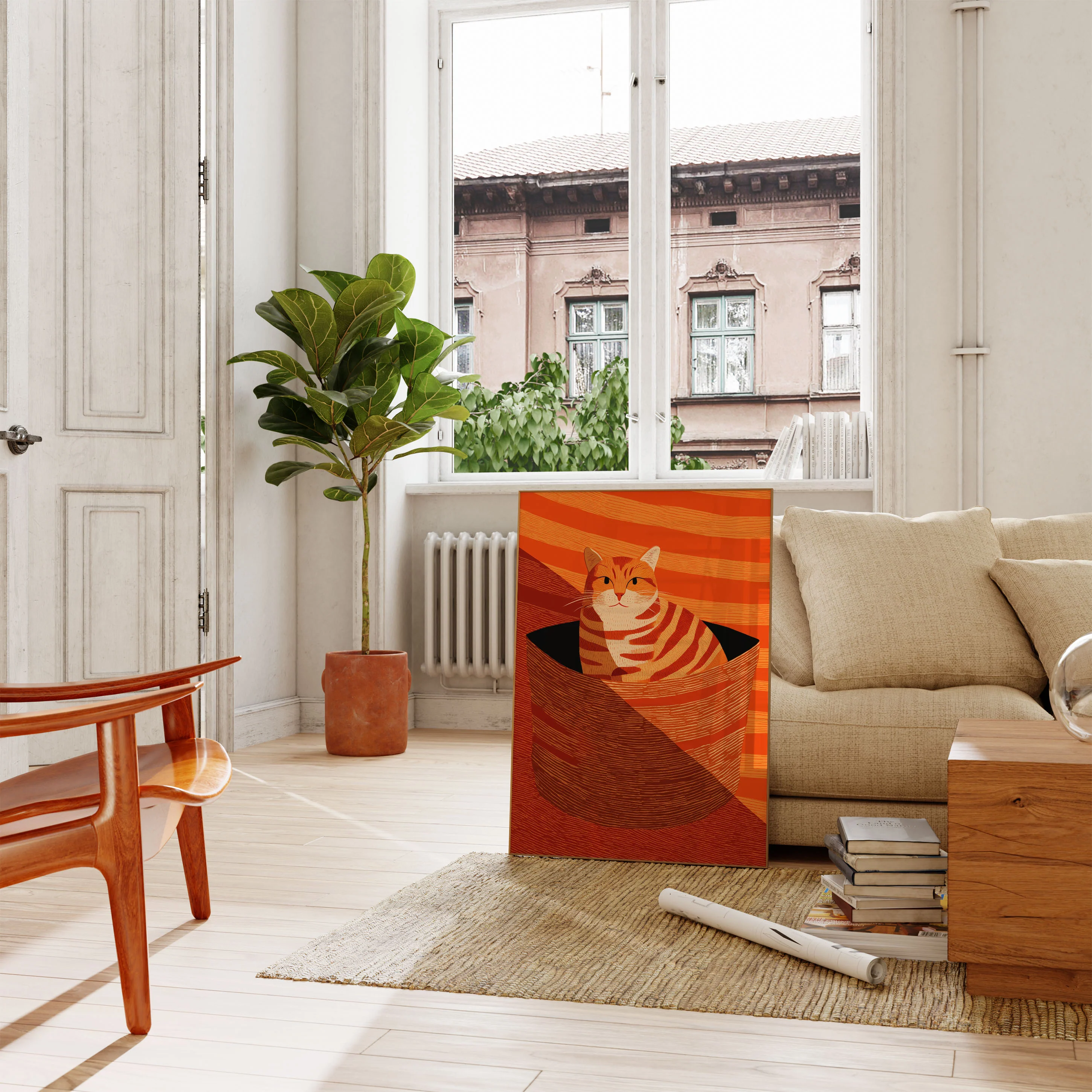 Ginger Cat in a Box Poster - Image 2
