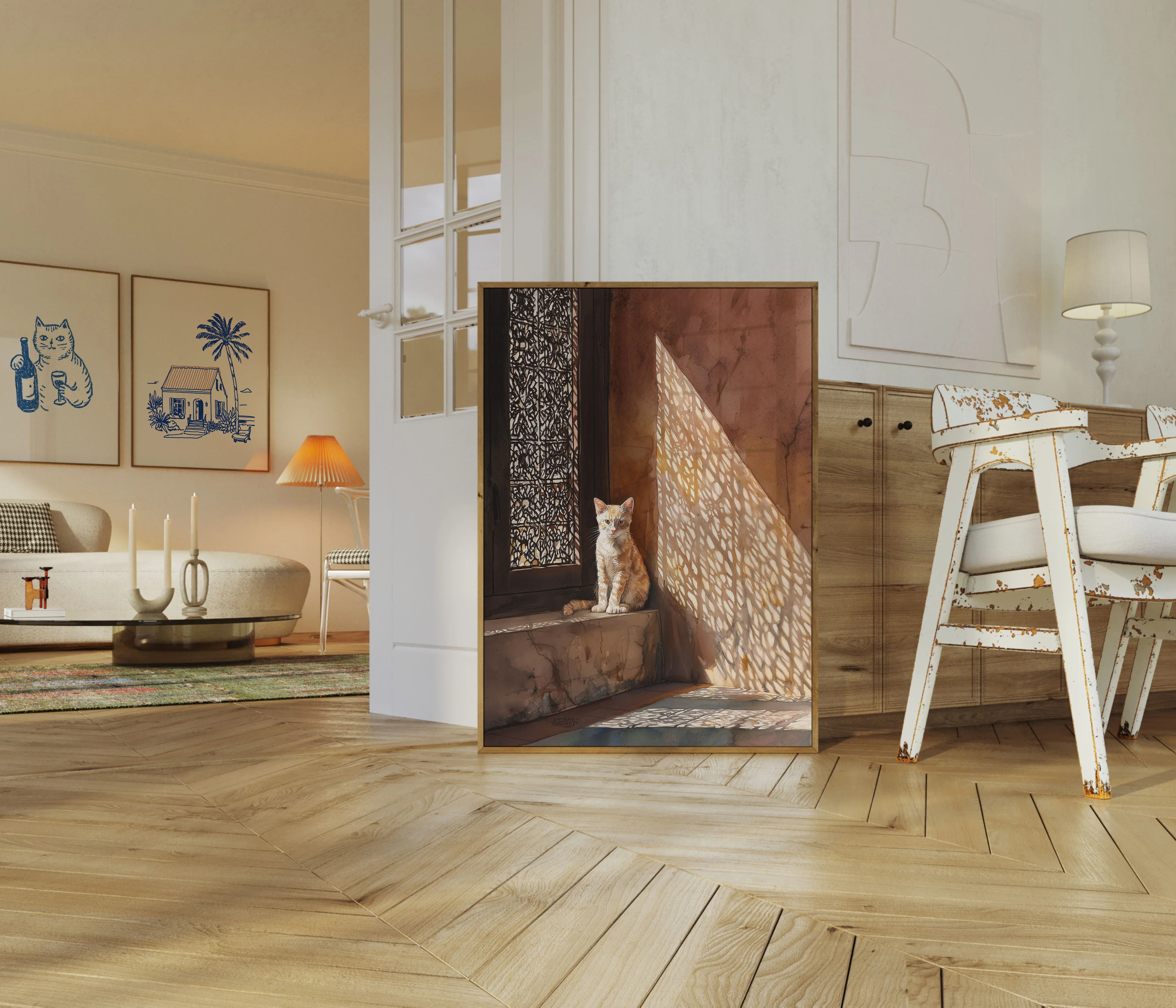 Ginger Cat in Sunlight Poster - Image 5