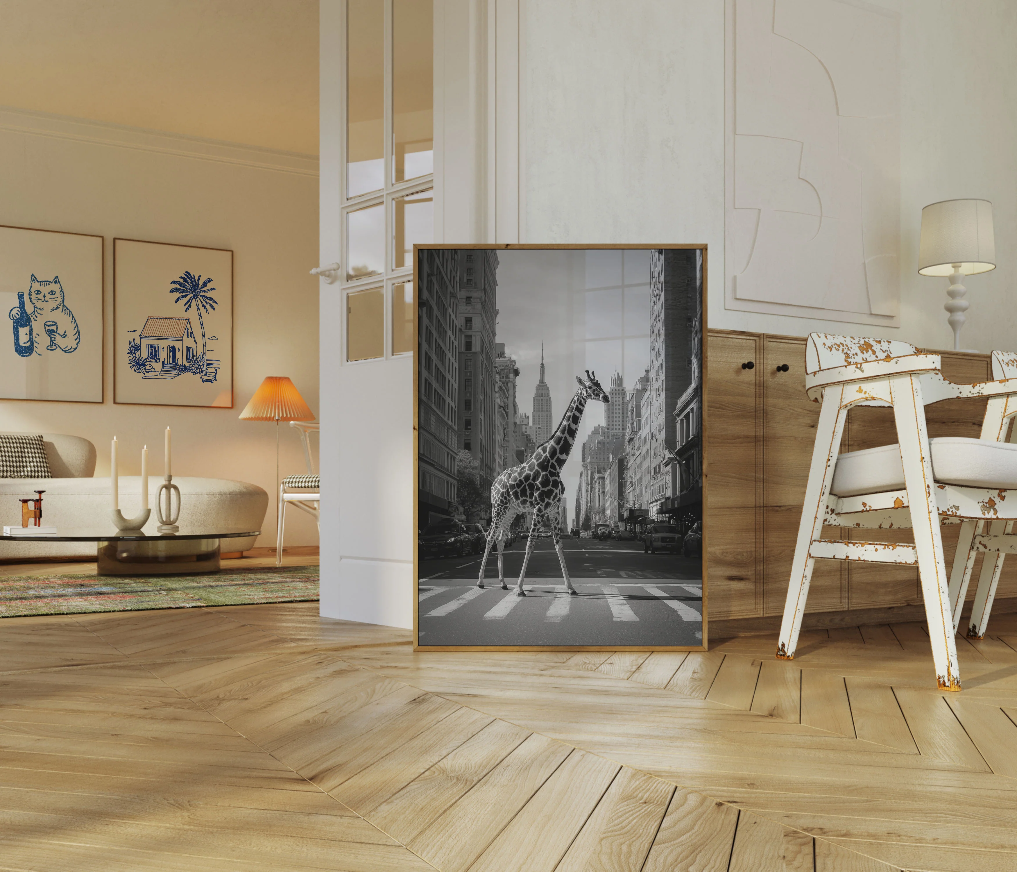 Giraffe Crossing New York City Poster - Image 5