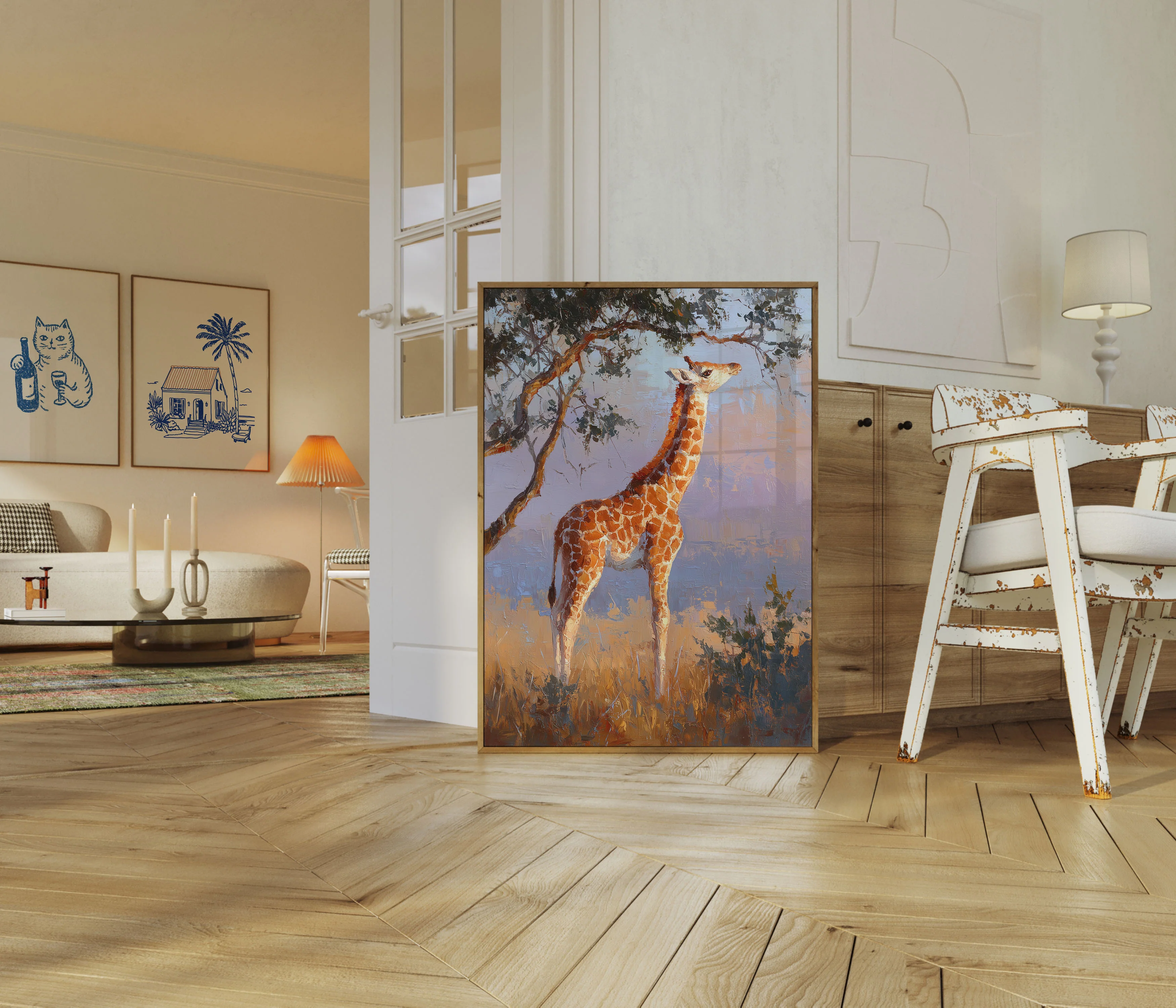 Giraffe Reaching for Acacia Poster - Image 5