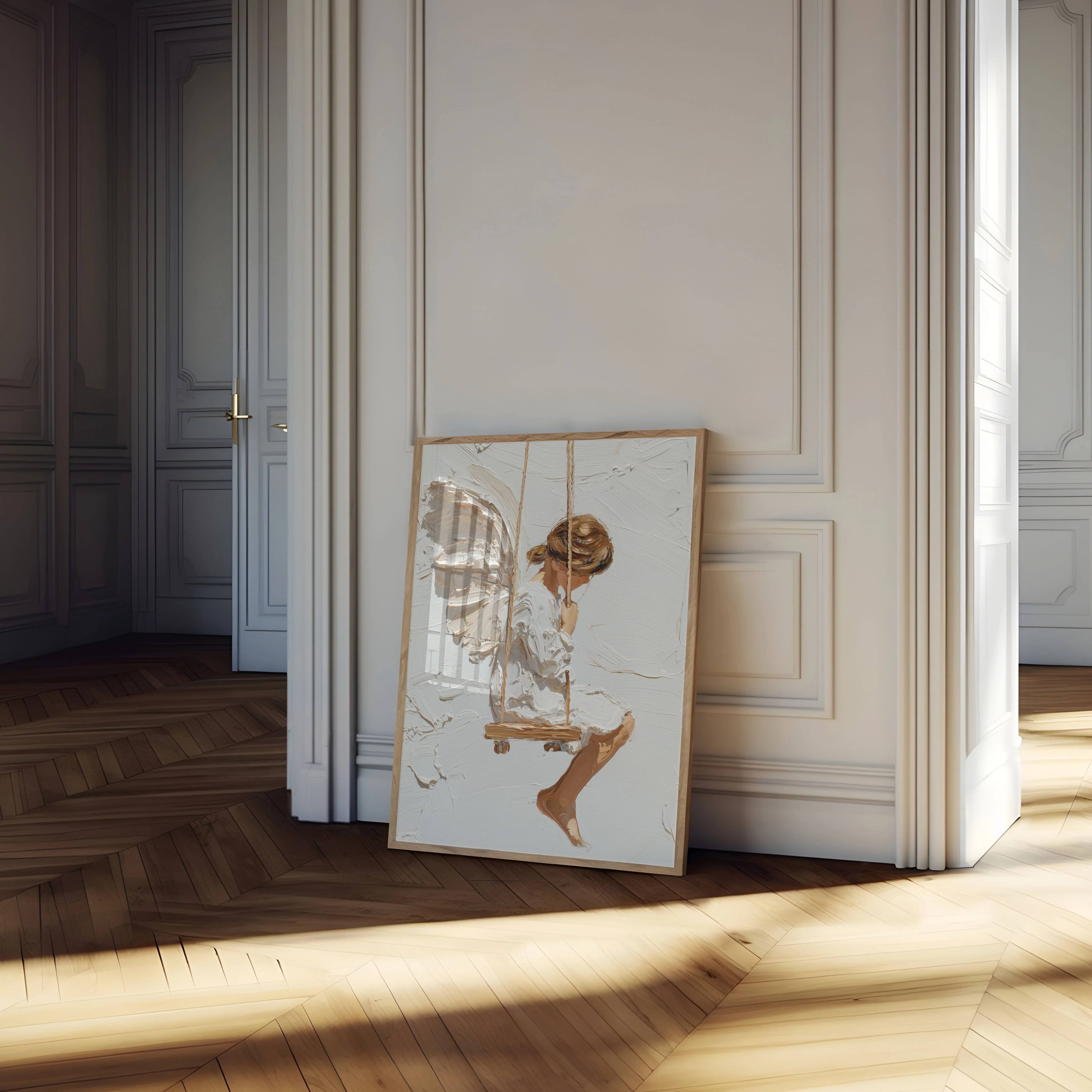 Girl on Swing Dreaming Poster - Image 4