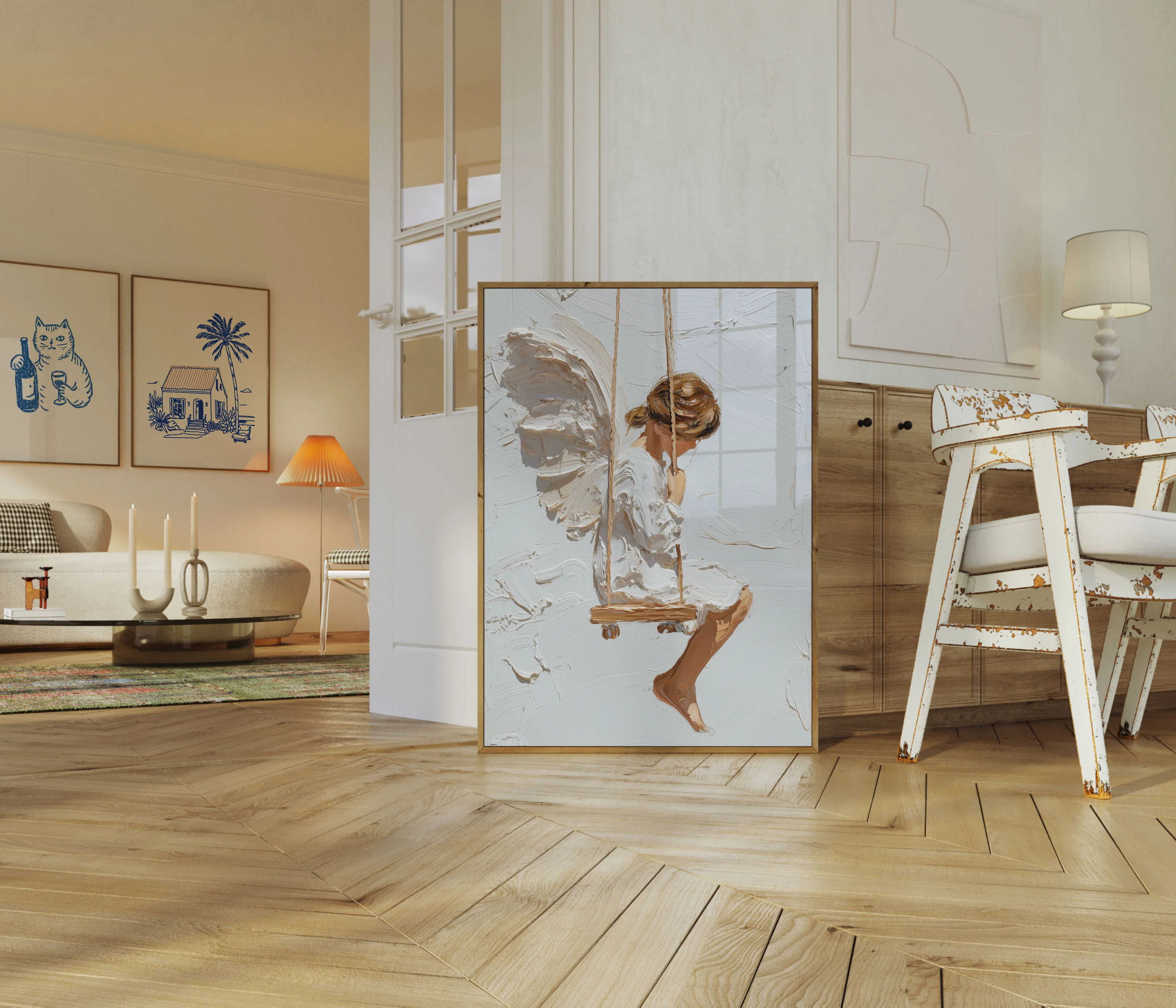 Girl on Swing Dreaming Poster - Image 5
