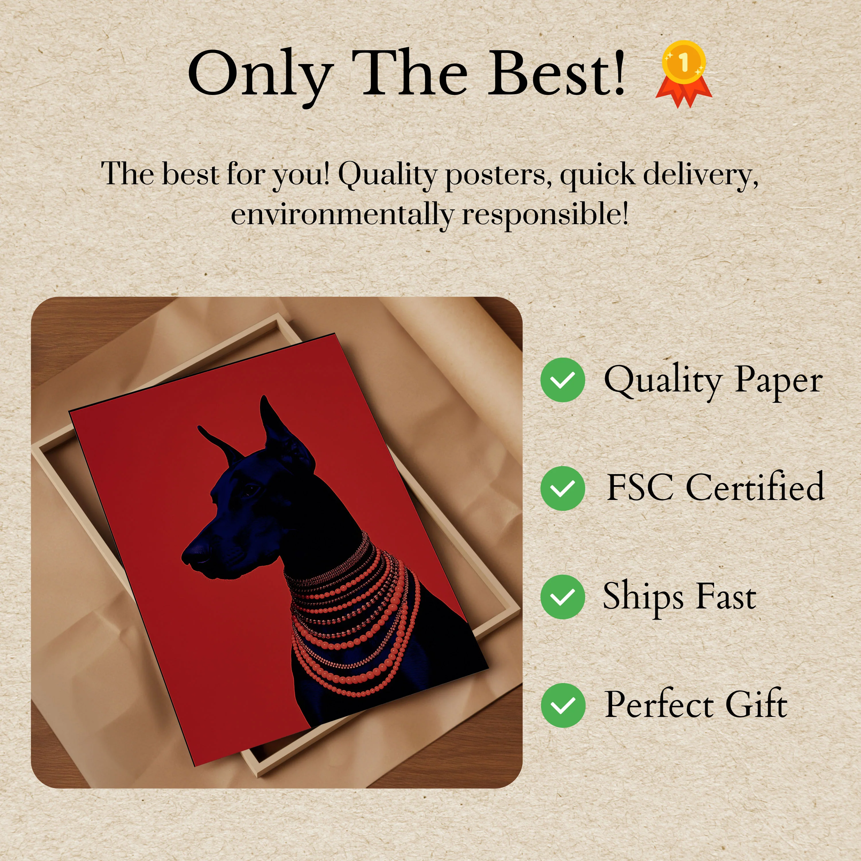 Glamorous Doberman Dog Poster - Image 3