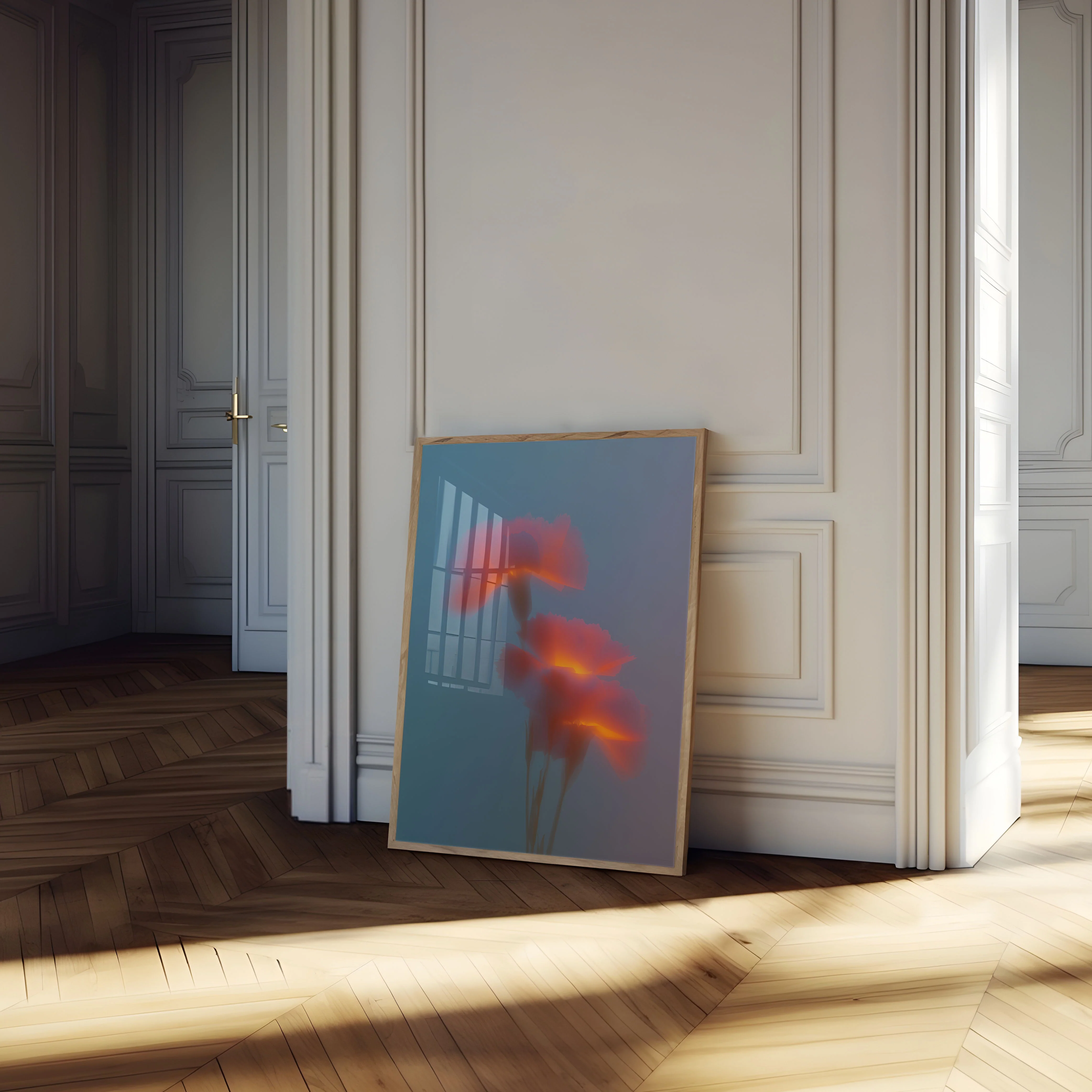Glowing Flowers Against Blue Sky Poster - Image 4
