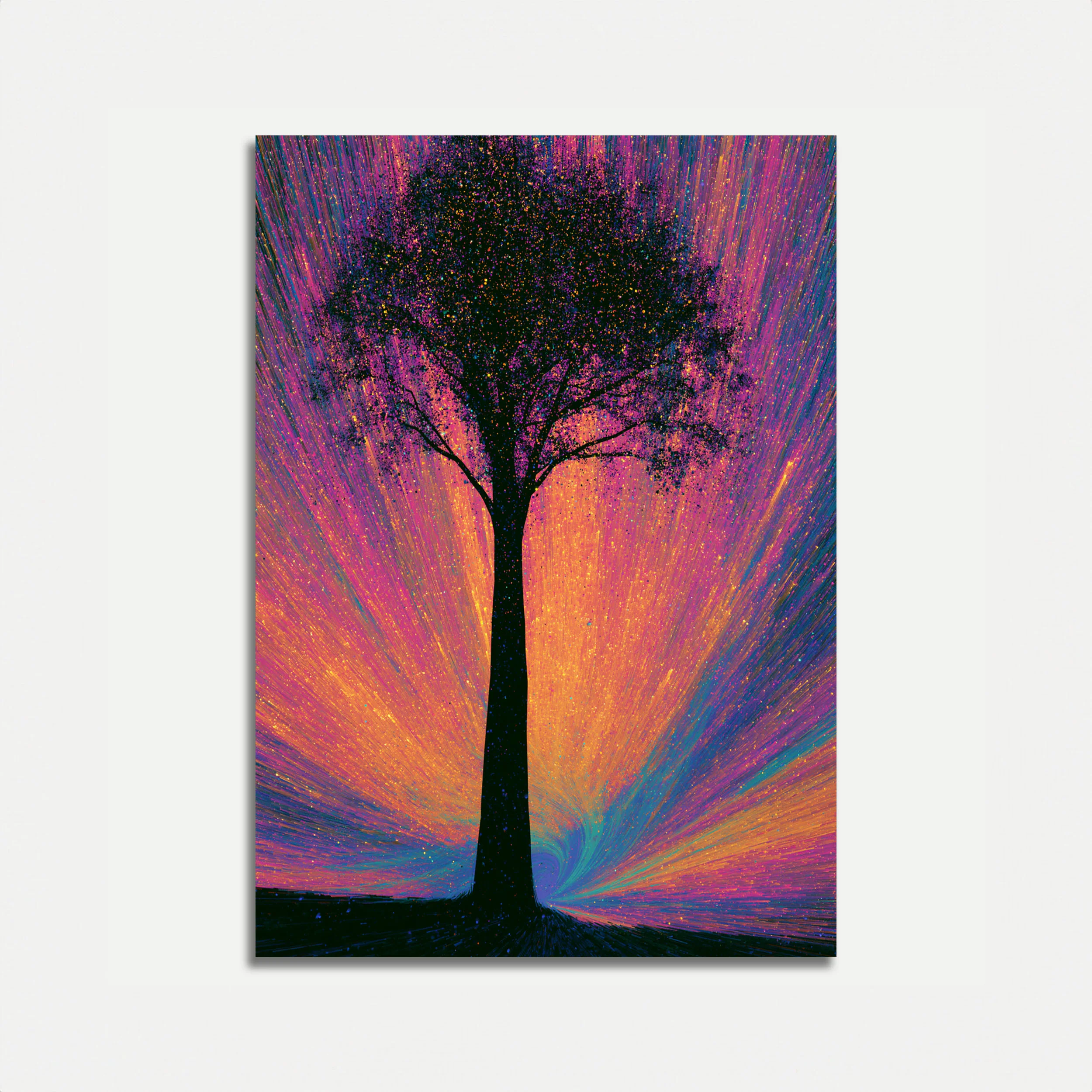 Glowing Tree of Light Poster