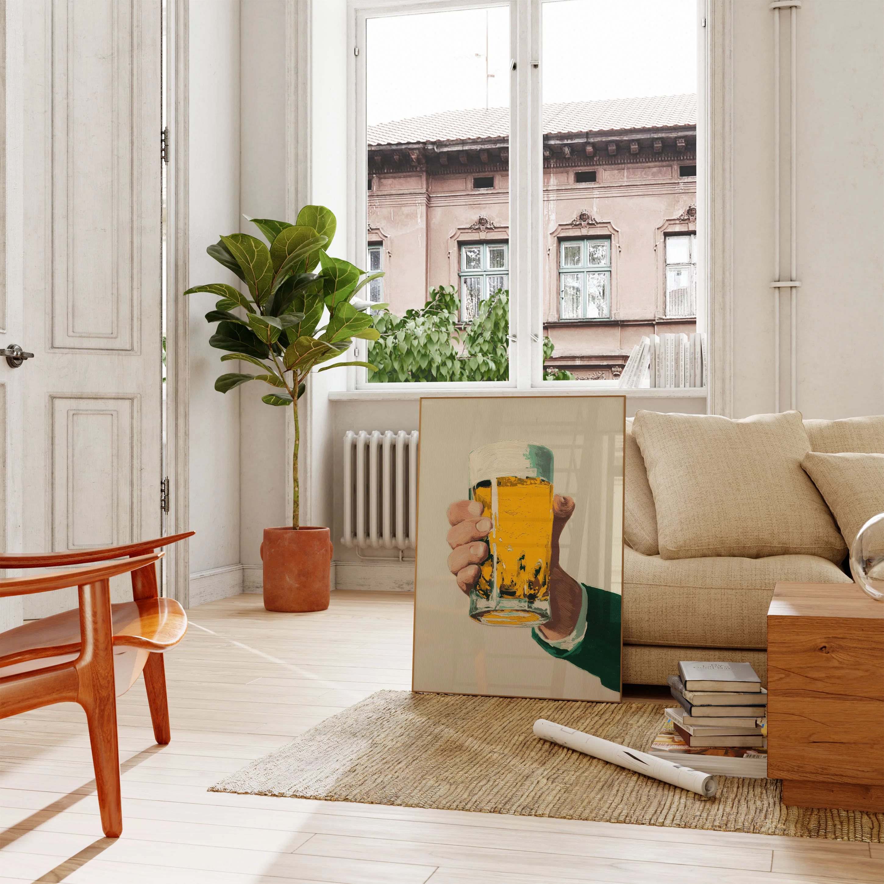 Golden Beer Grip Poster - Image 2