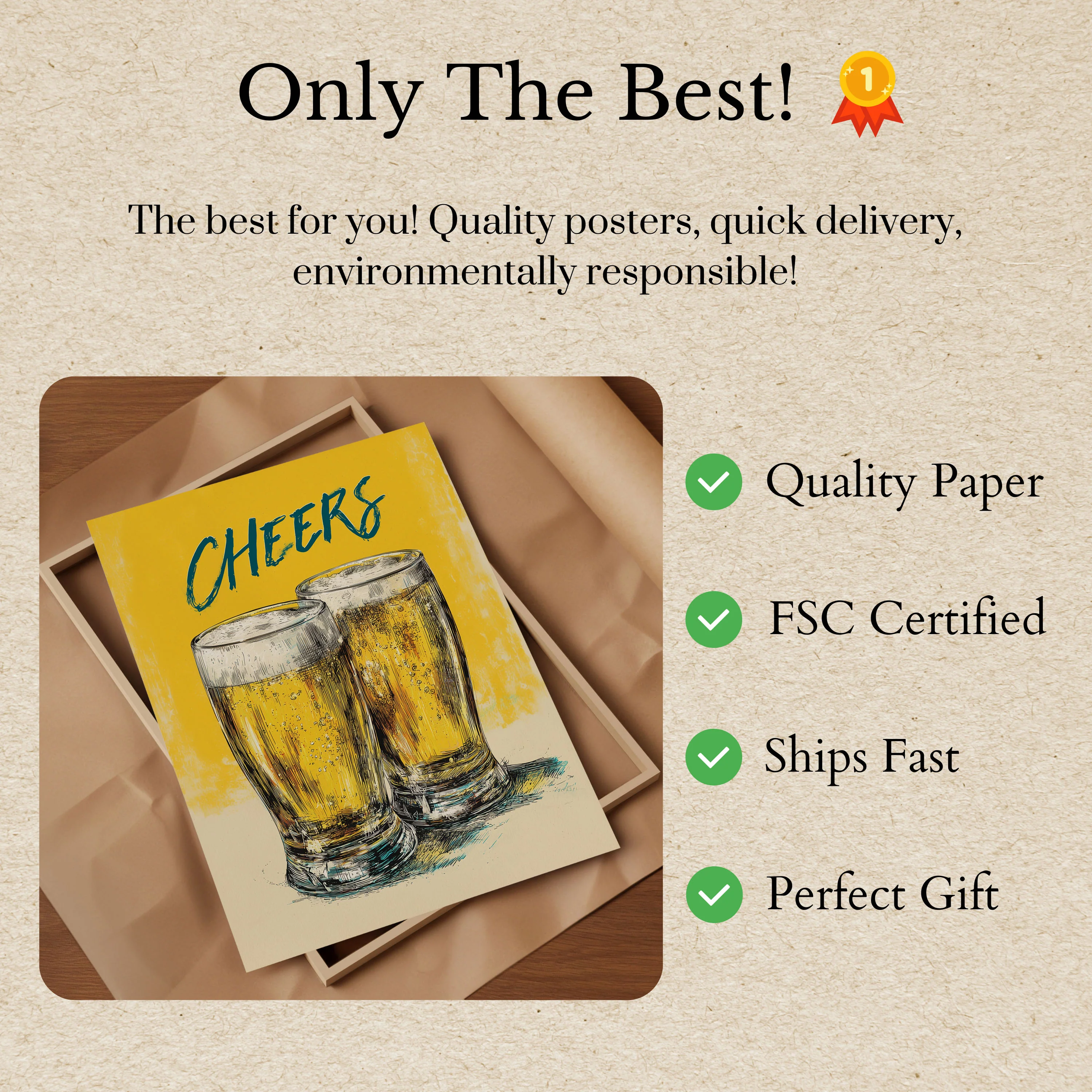 Golden Brew Cheers Poster - Image 3