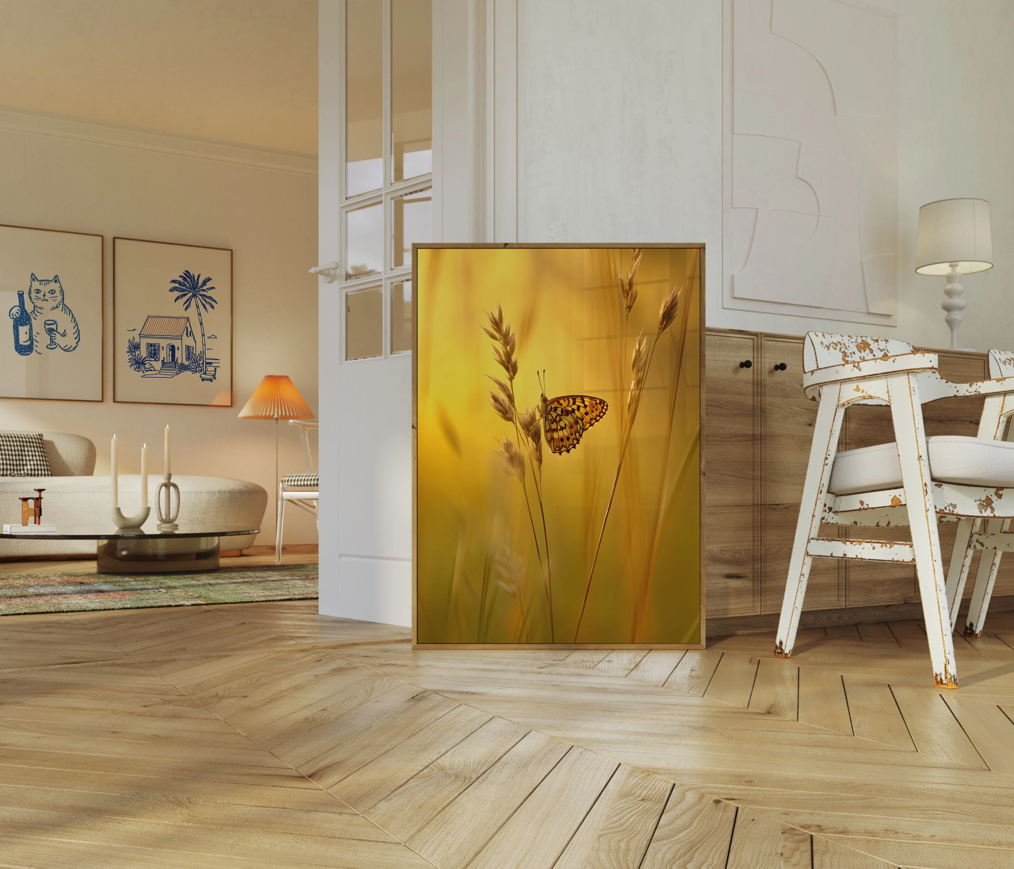 Golden Butterfly Meadow Poster - Image 5