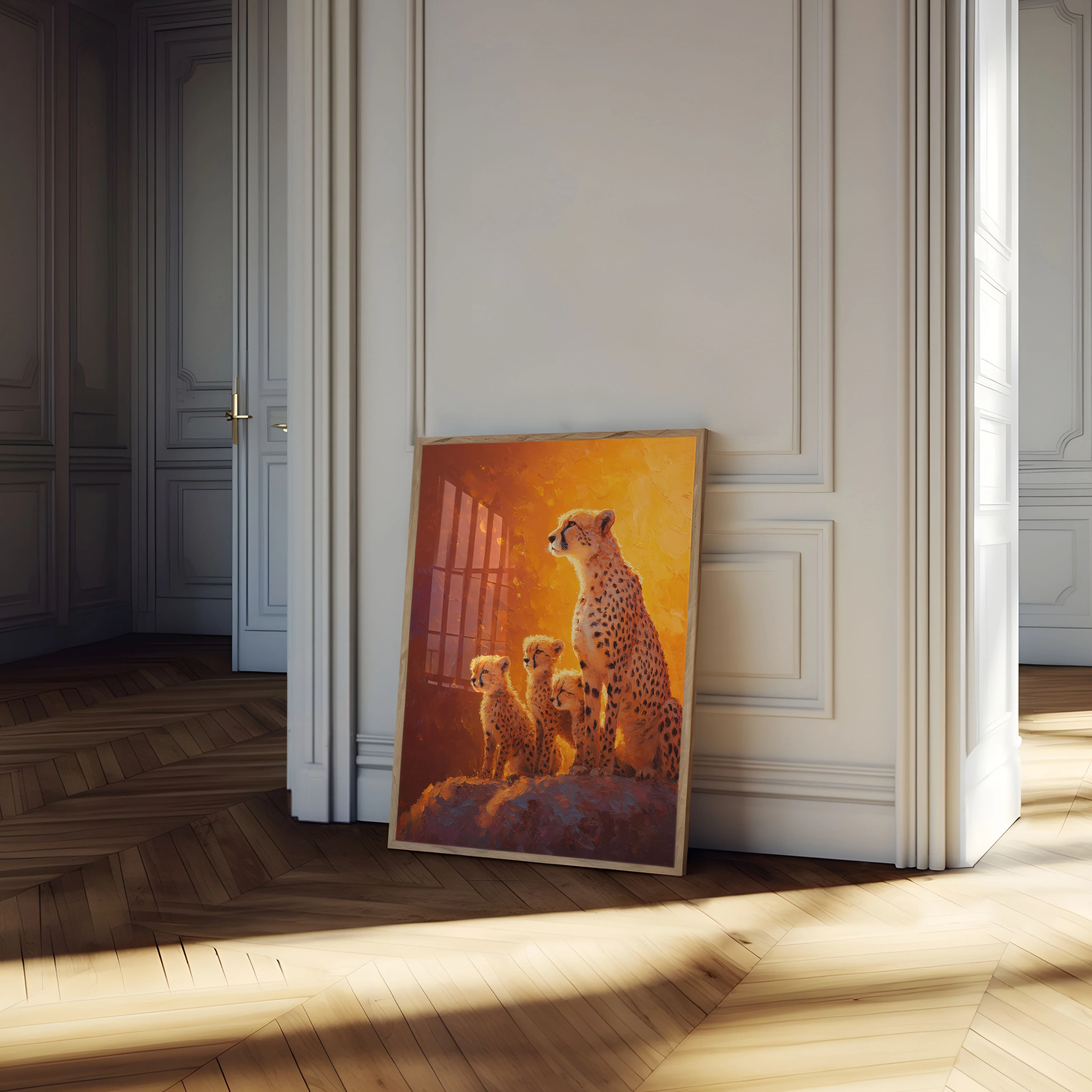 Golden Cheetah Family Poster - Image 4