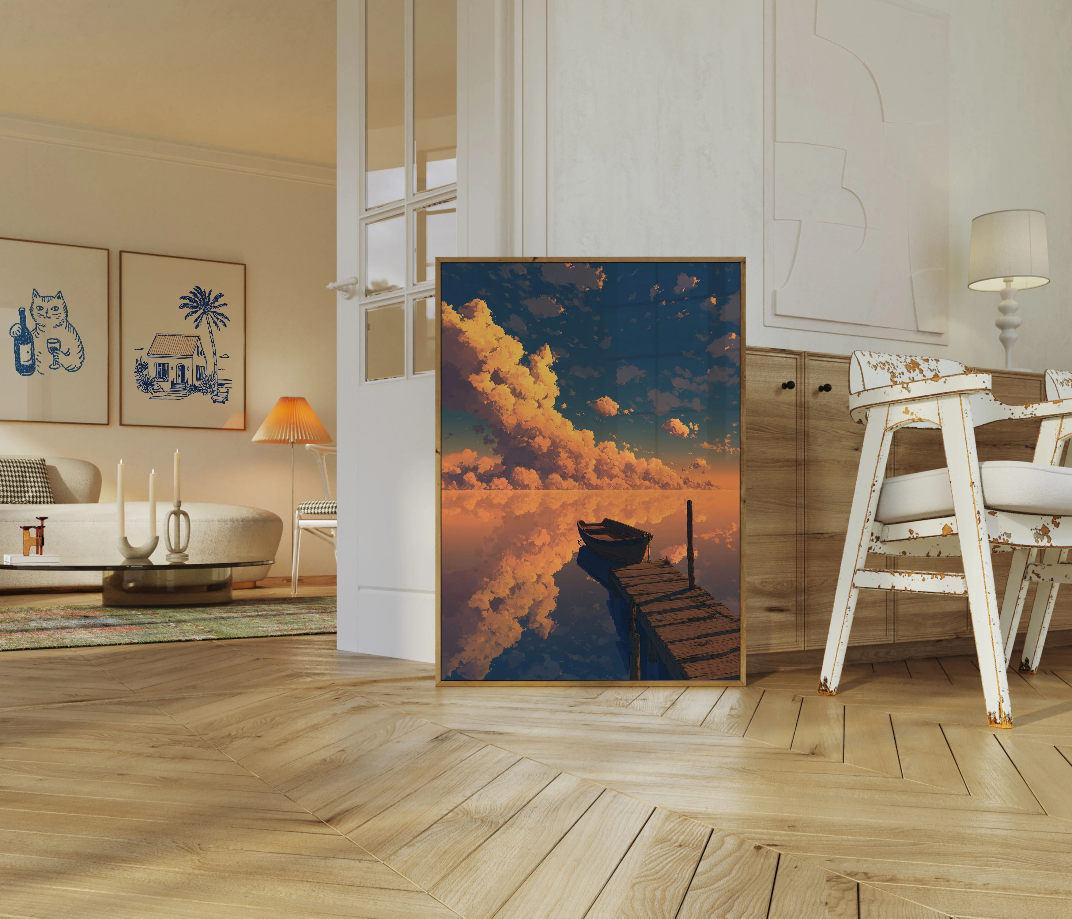 Golden Clouds Solitude Poster - Image 5