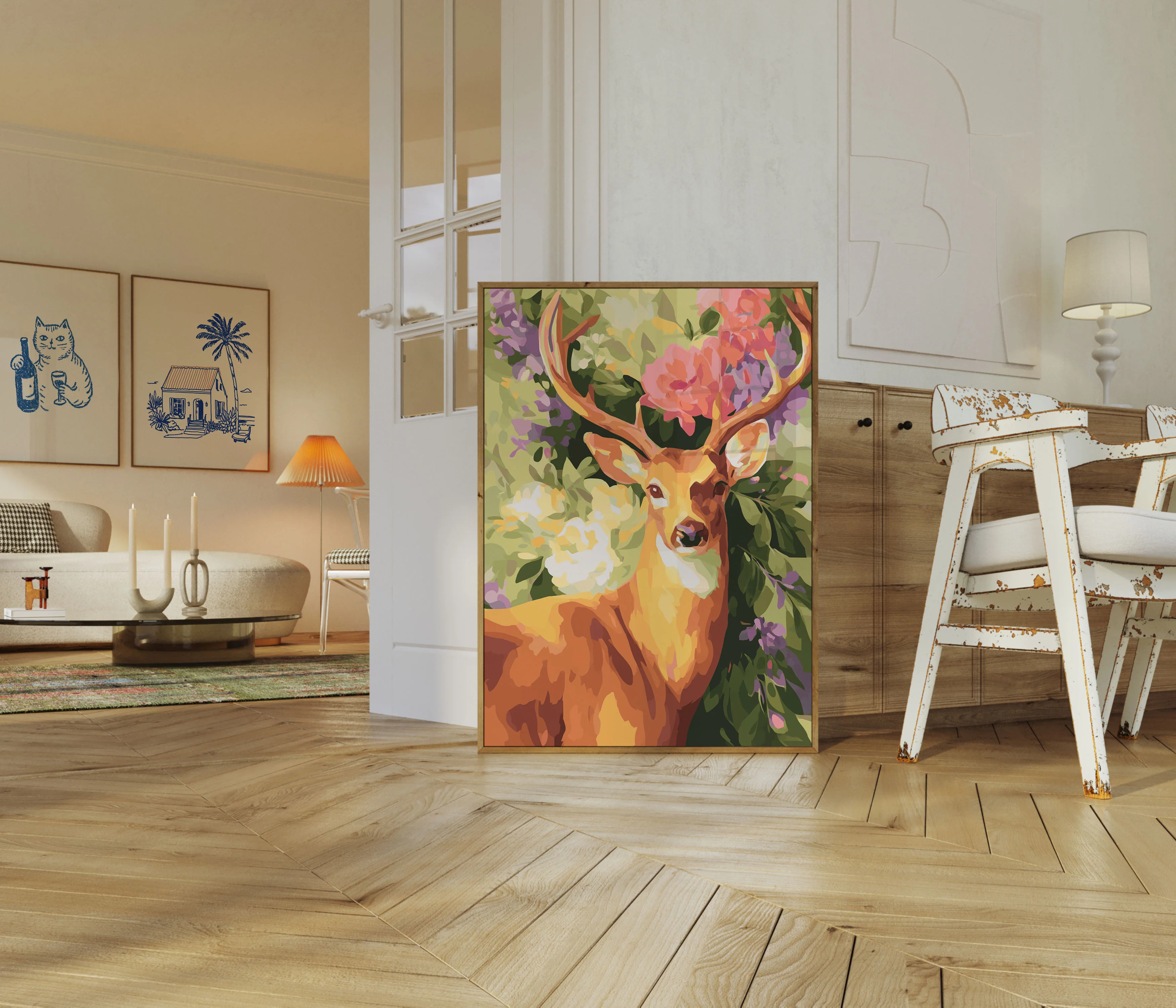 Golden Deer in Bloom Poster - Image 5