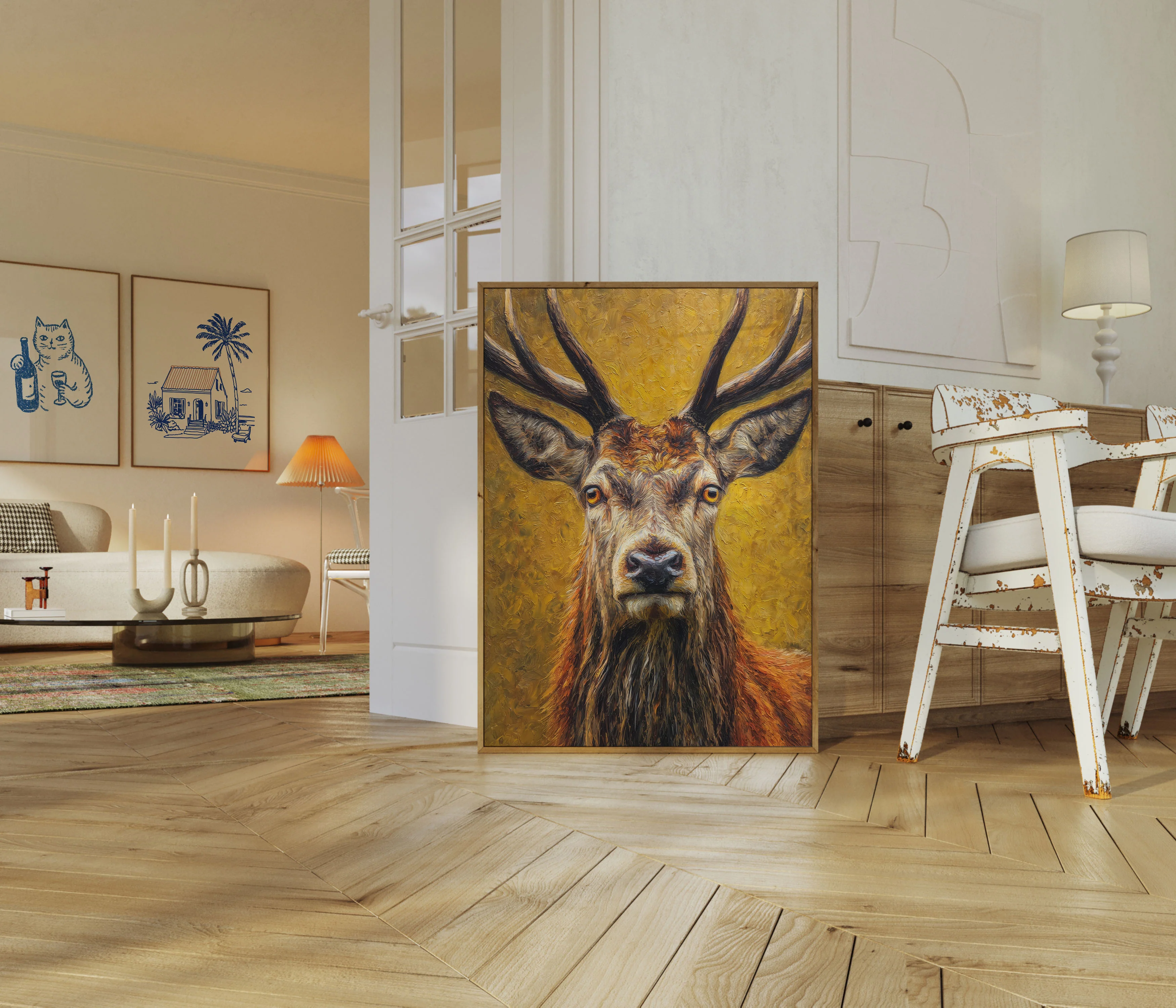 Golden Deer Portrait Poster - Image 5