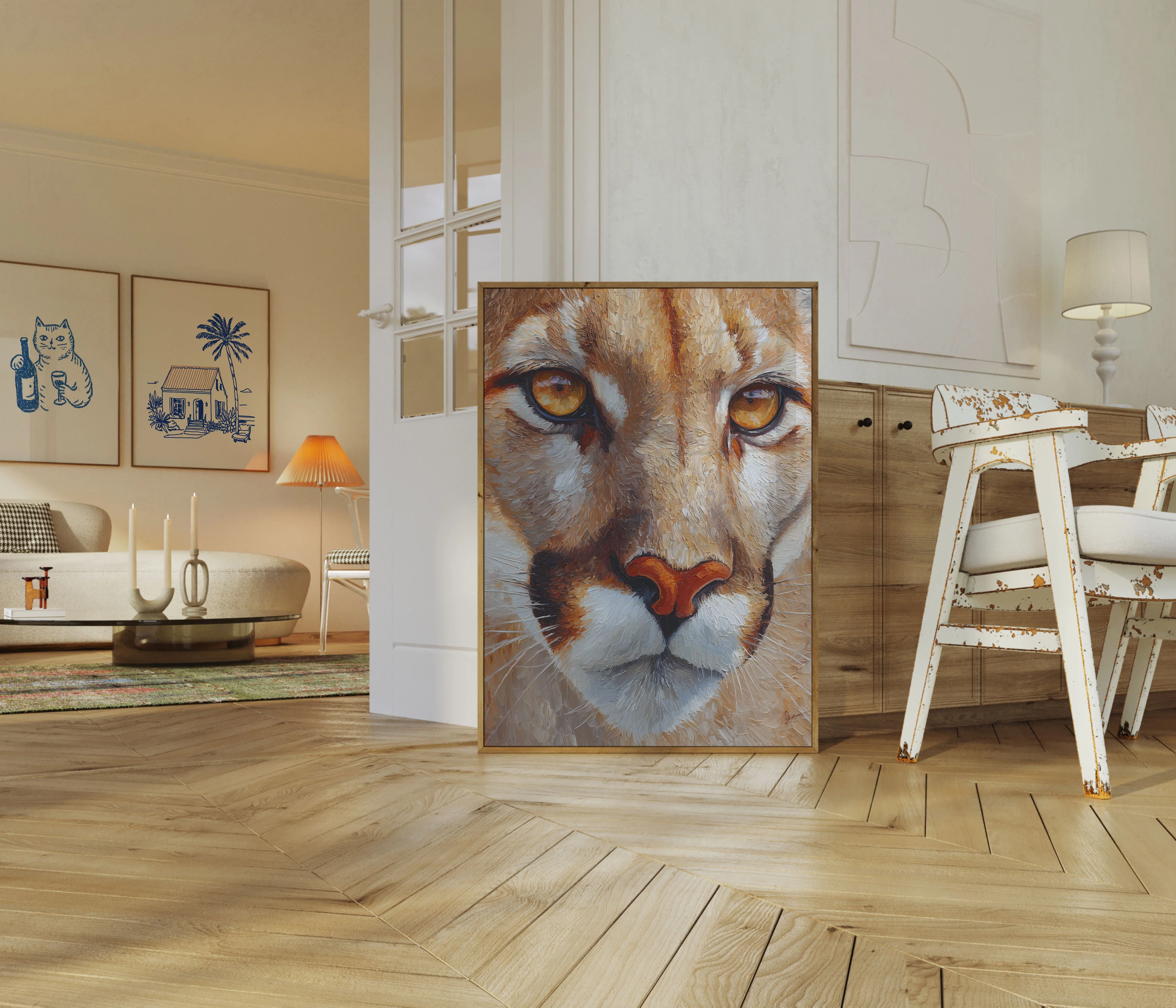 Golden-Eyed Orange Cat Poster - Image 5