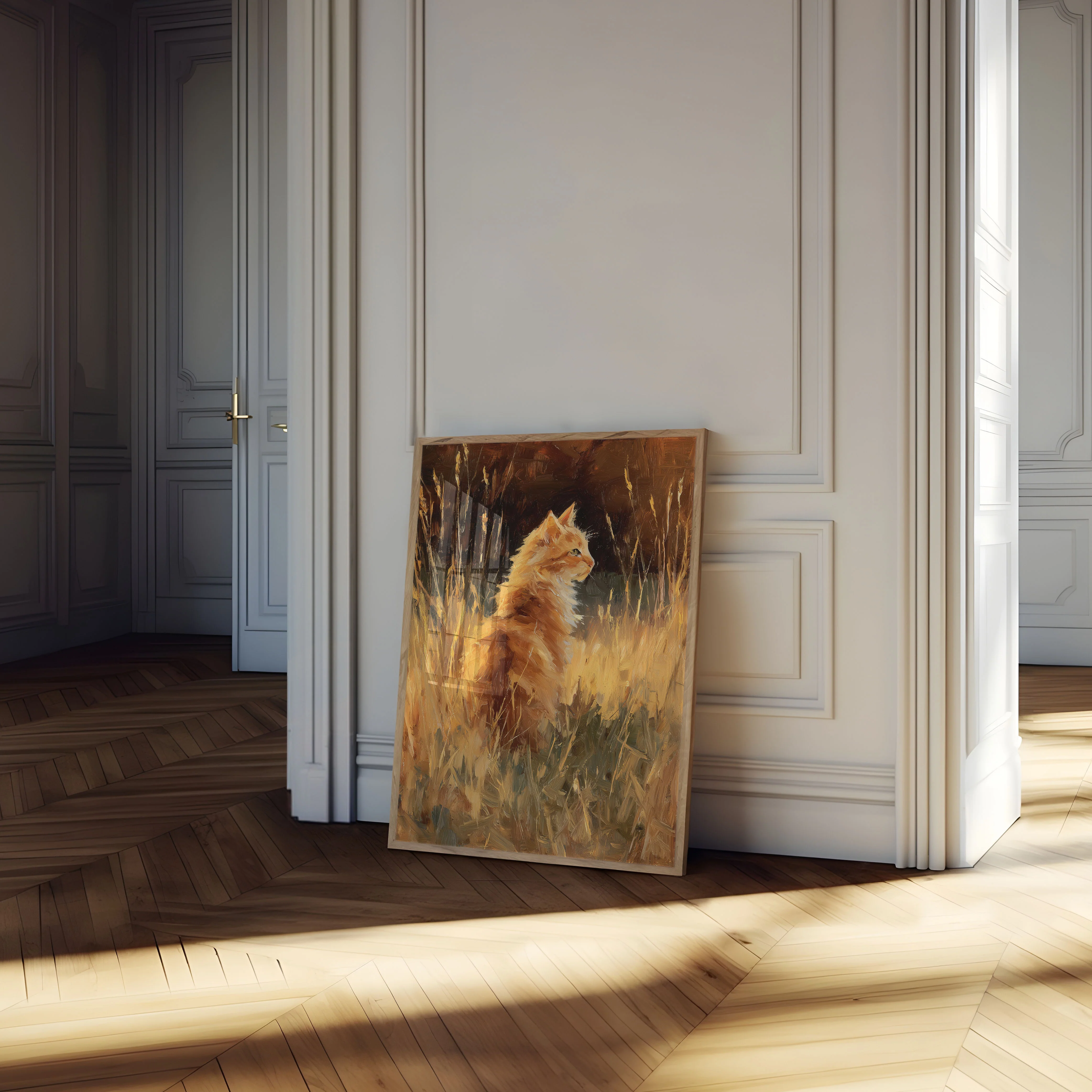 Golden Fox in Wheat Field Poster - Image 4