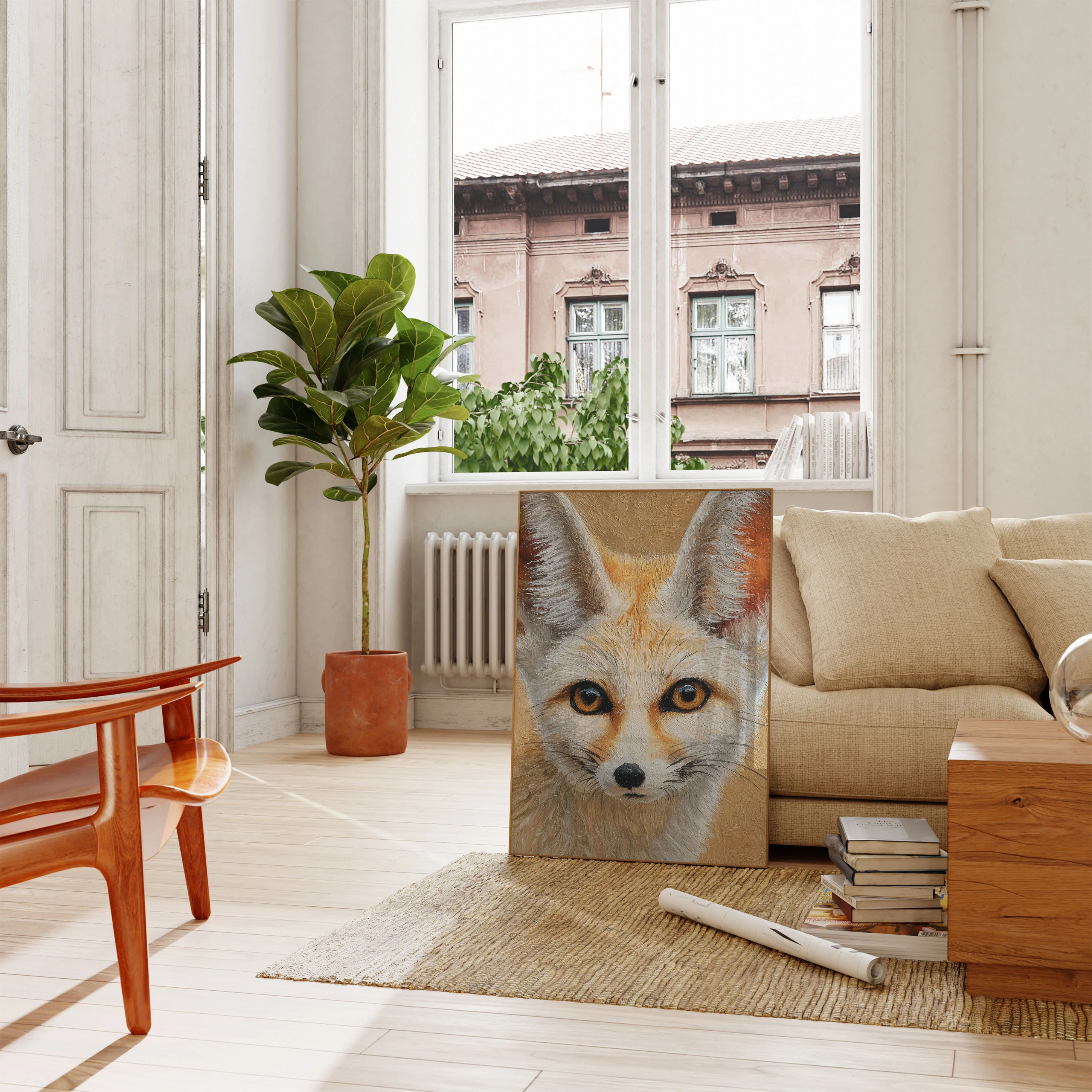 Golden Fox Portrait Poster - Image 2