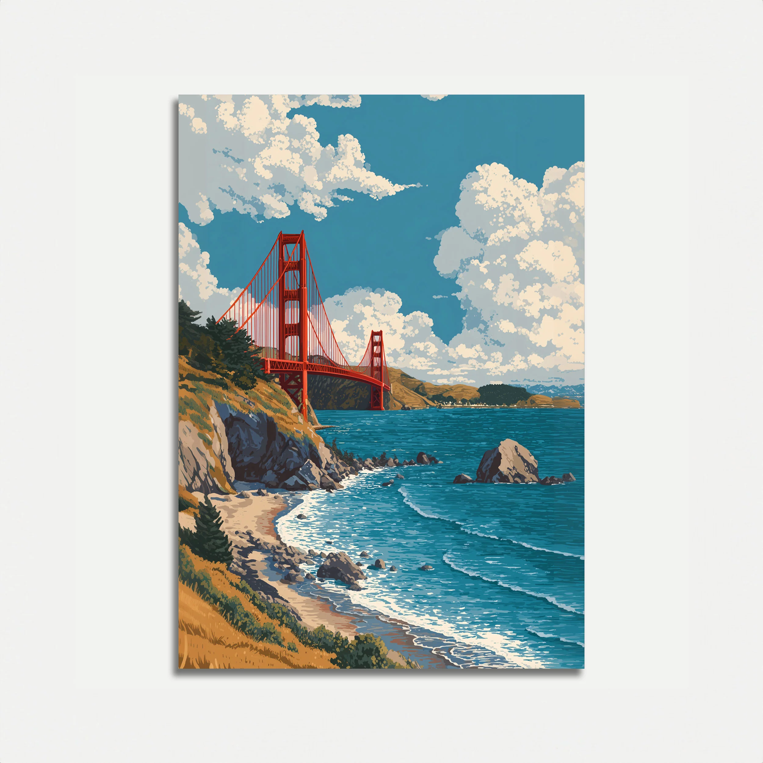 Golden Gate Bridge Landscape Poster