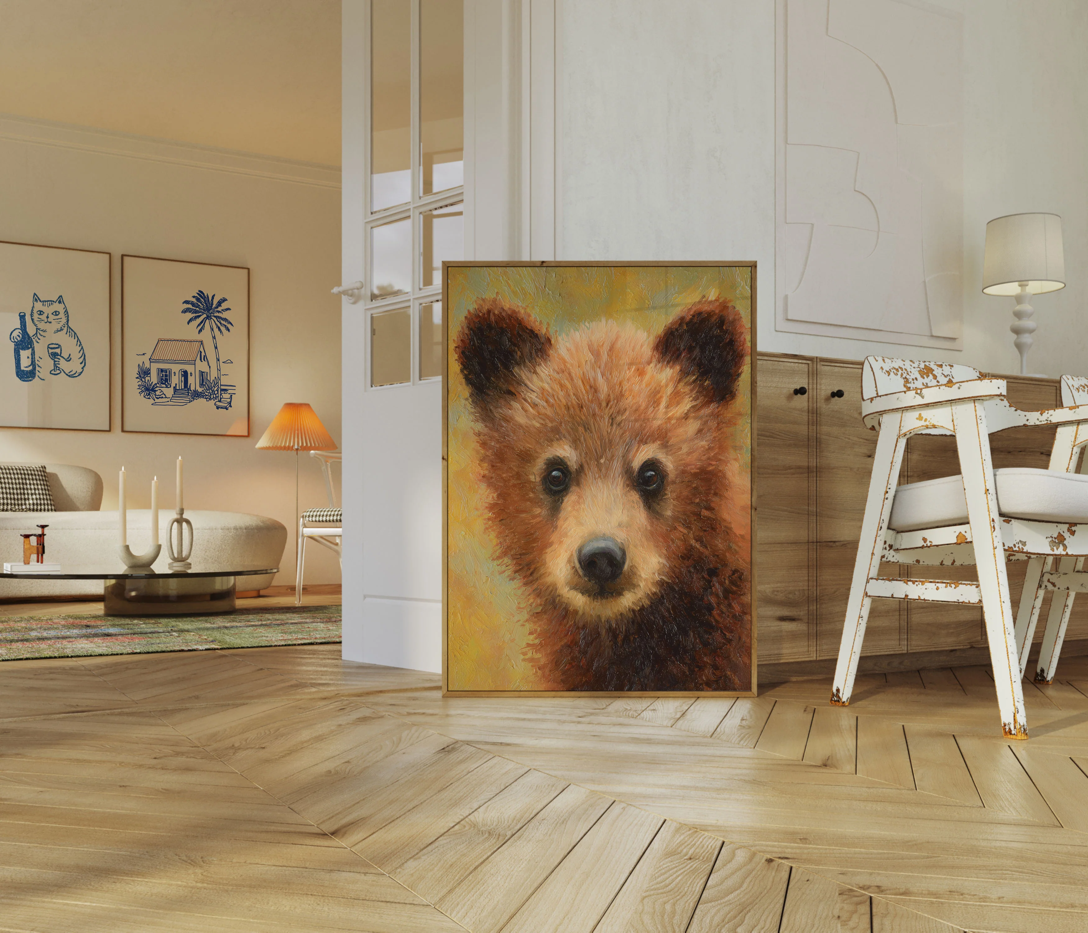 Golden Hour Bear Portrait Poster - Image 5