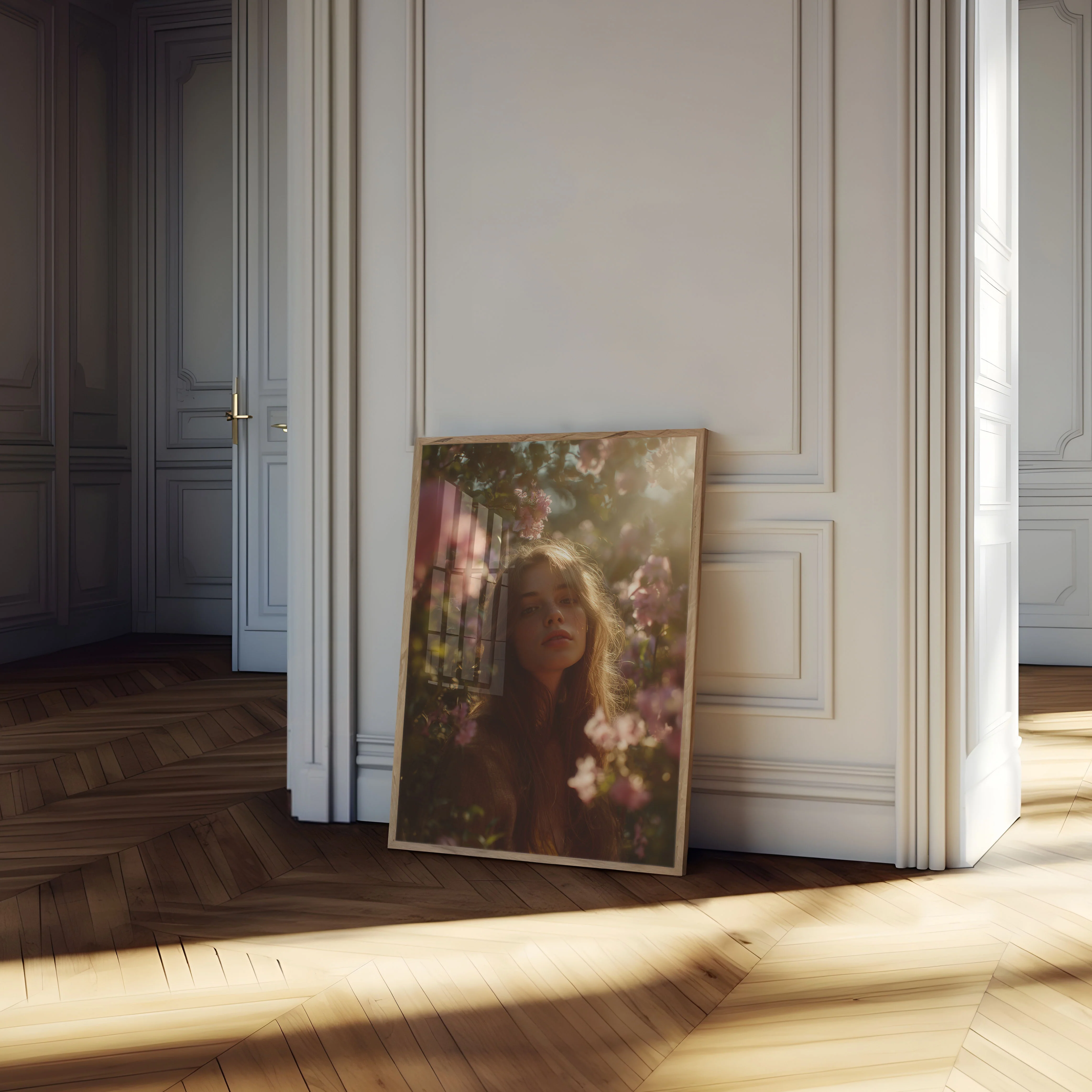 Golden Hour Floral Portrait Poster - Image 4