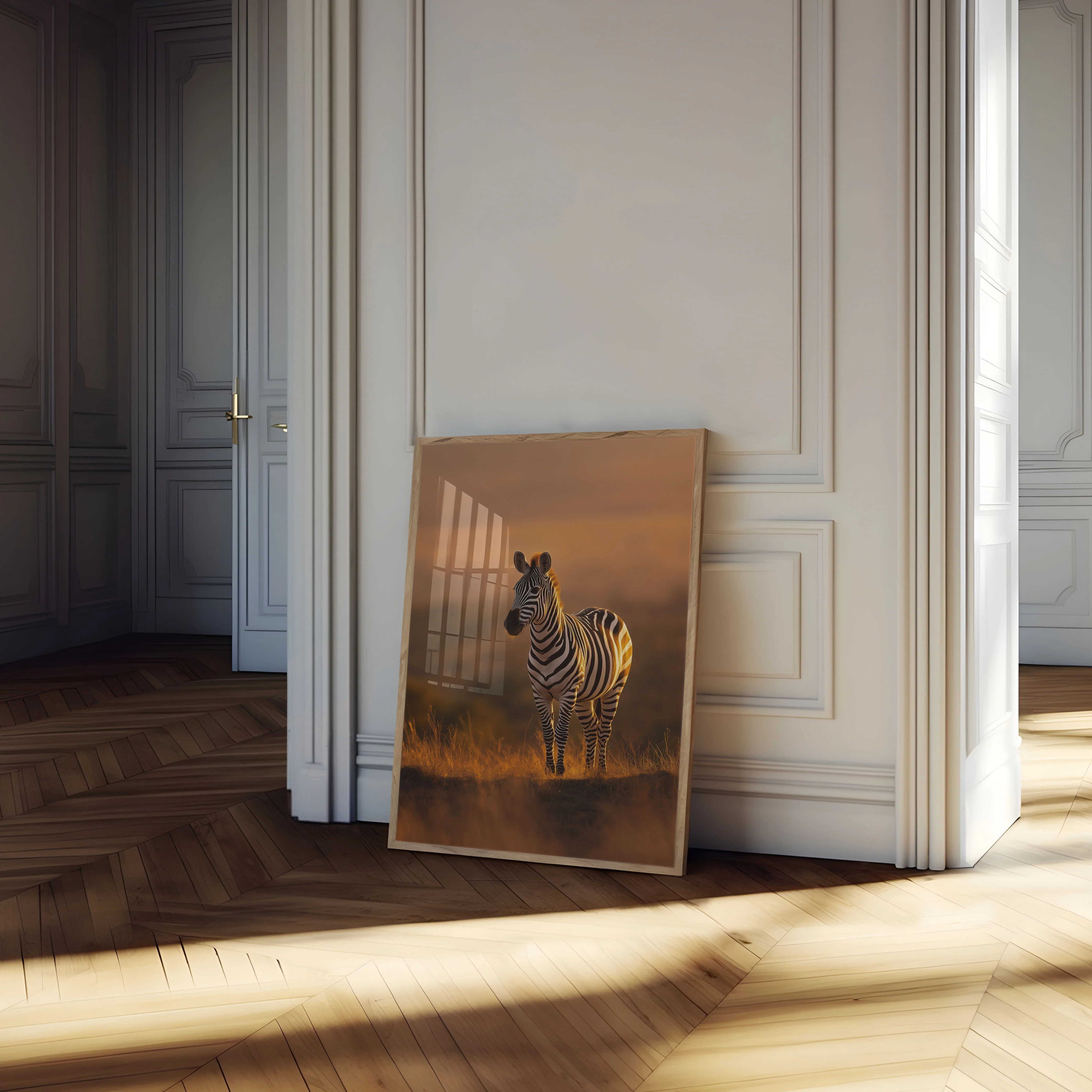 Golden Hour Zebra Poster - Image 4
