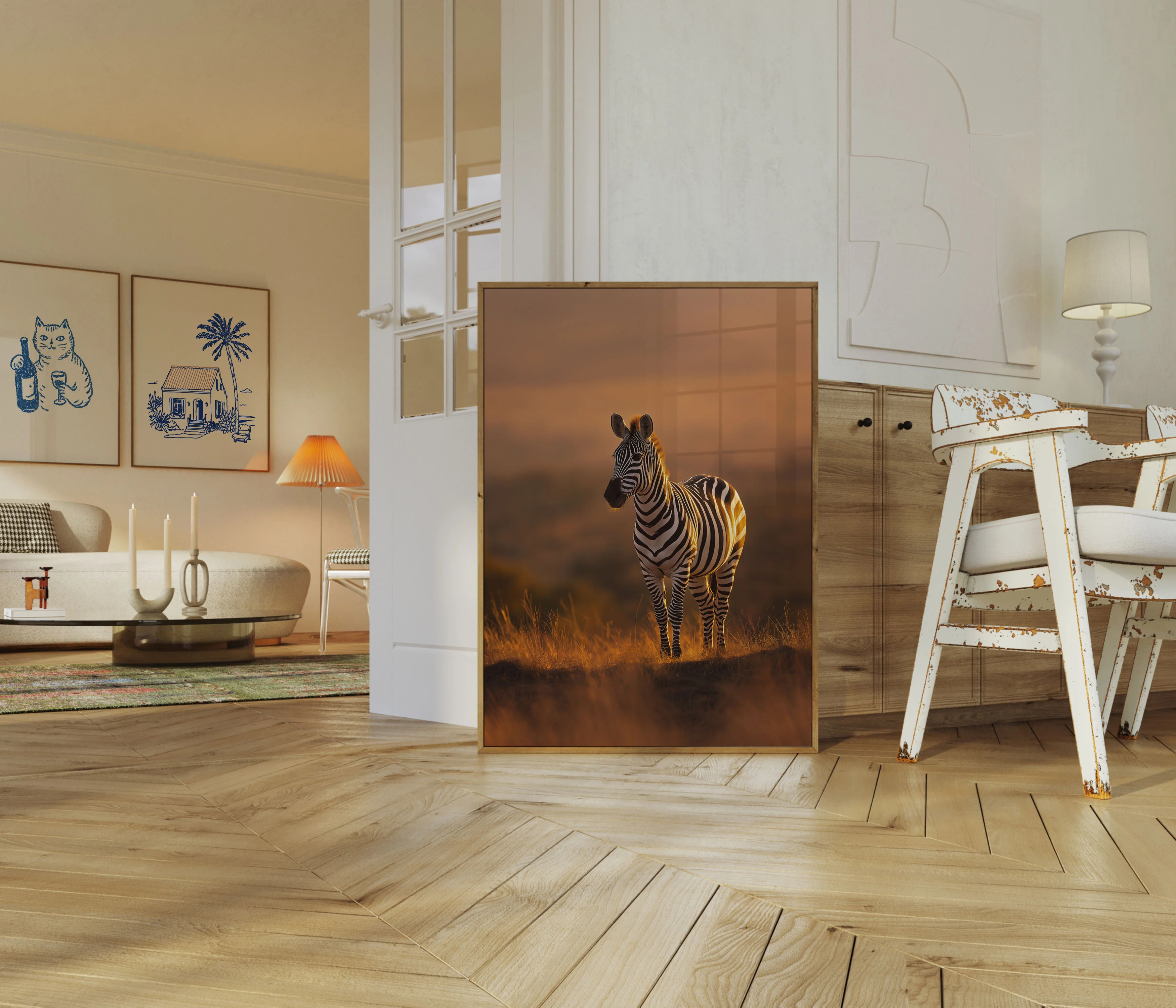 Golden Hour Zebra Poster - Image 5