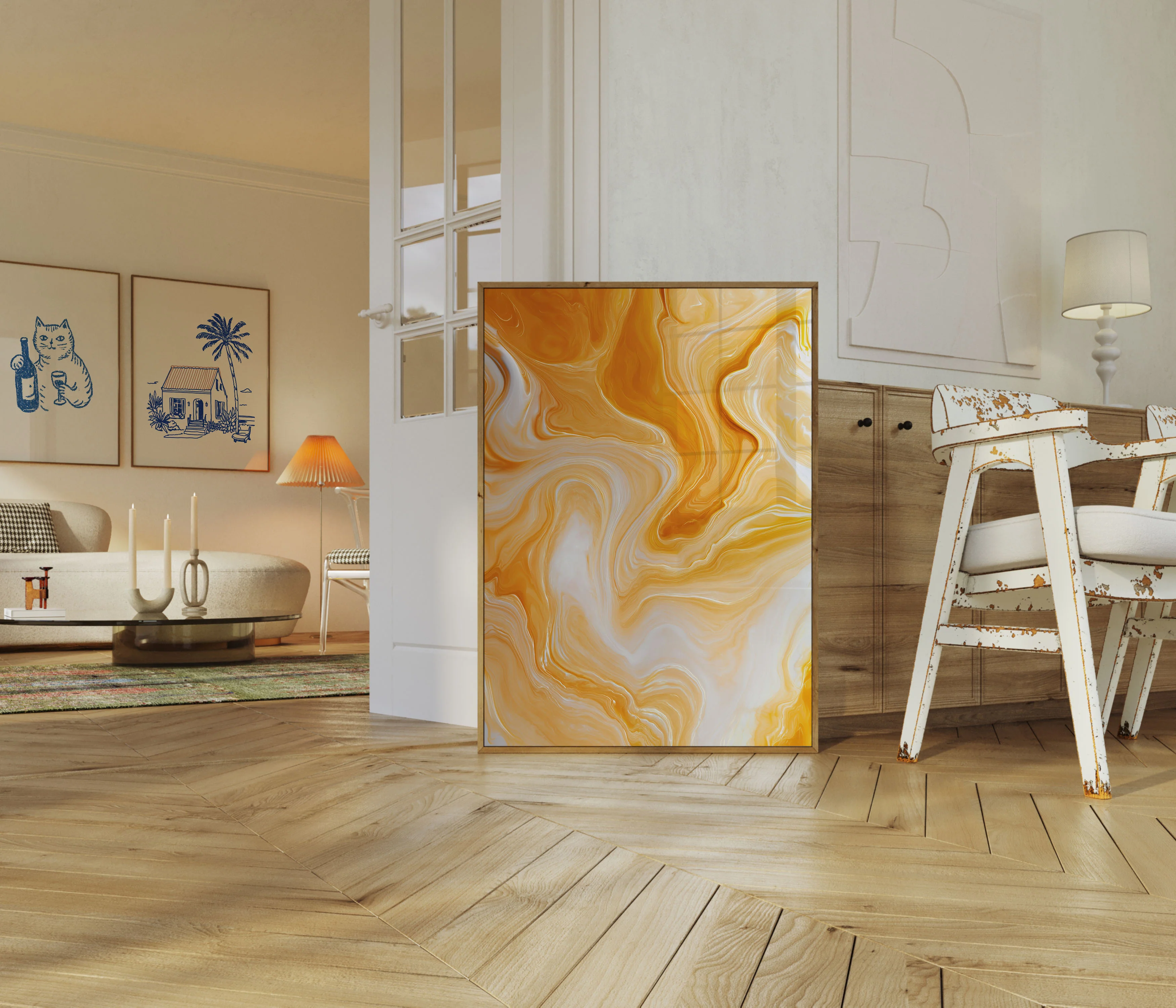 Golden Marble Flow Poster - Image 5
