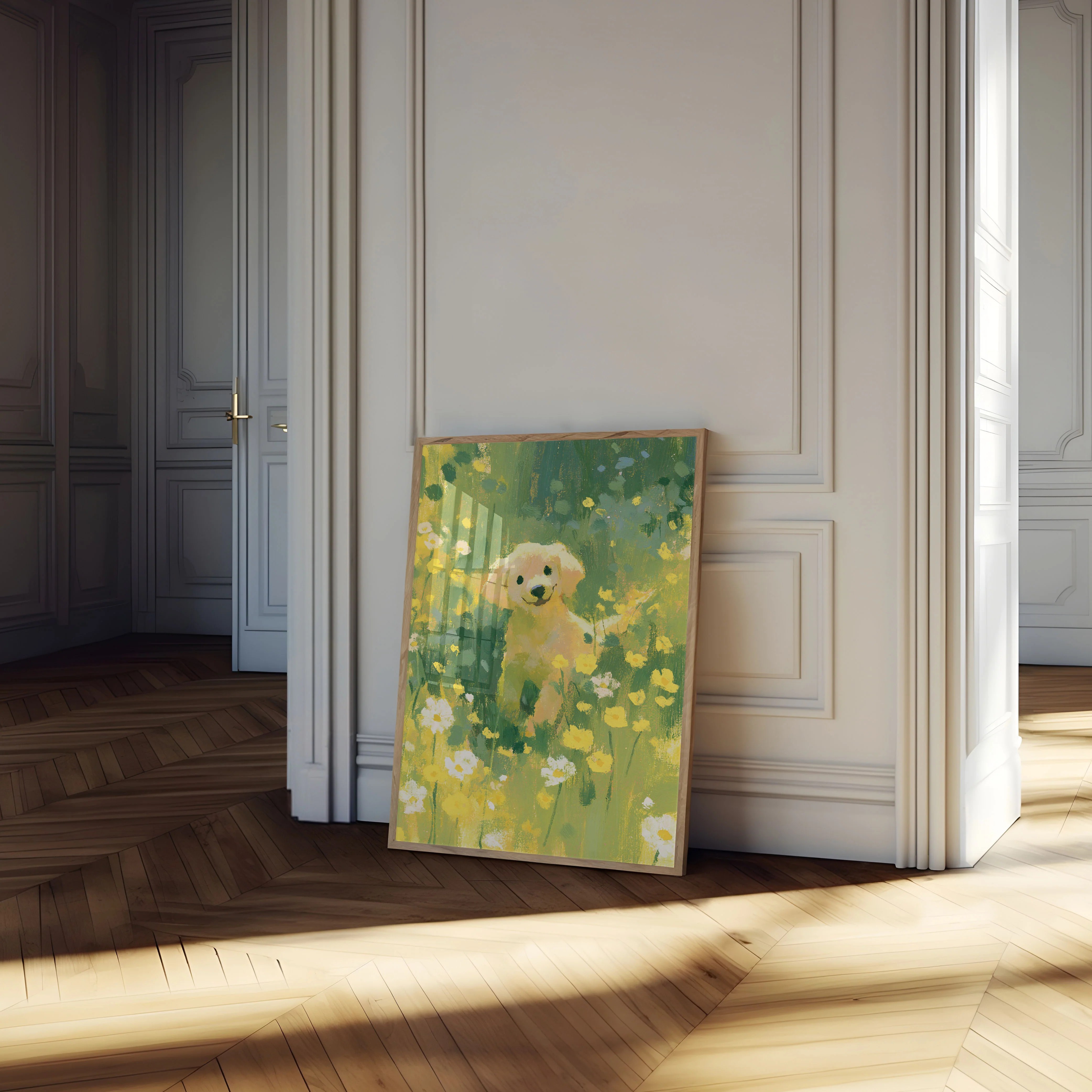 Golden Retriever in Wildflower Meadow Poster - Image 4