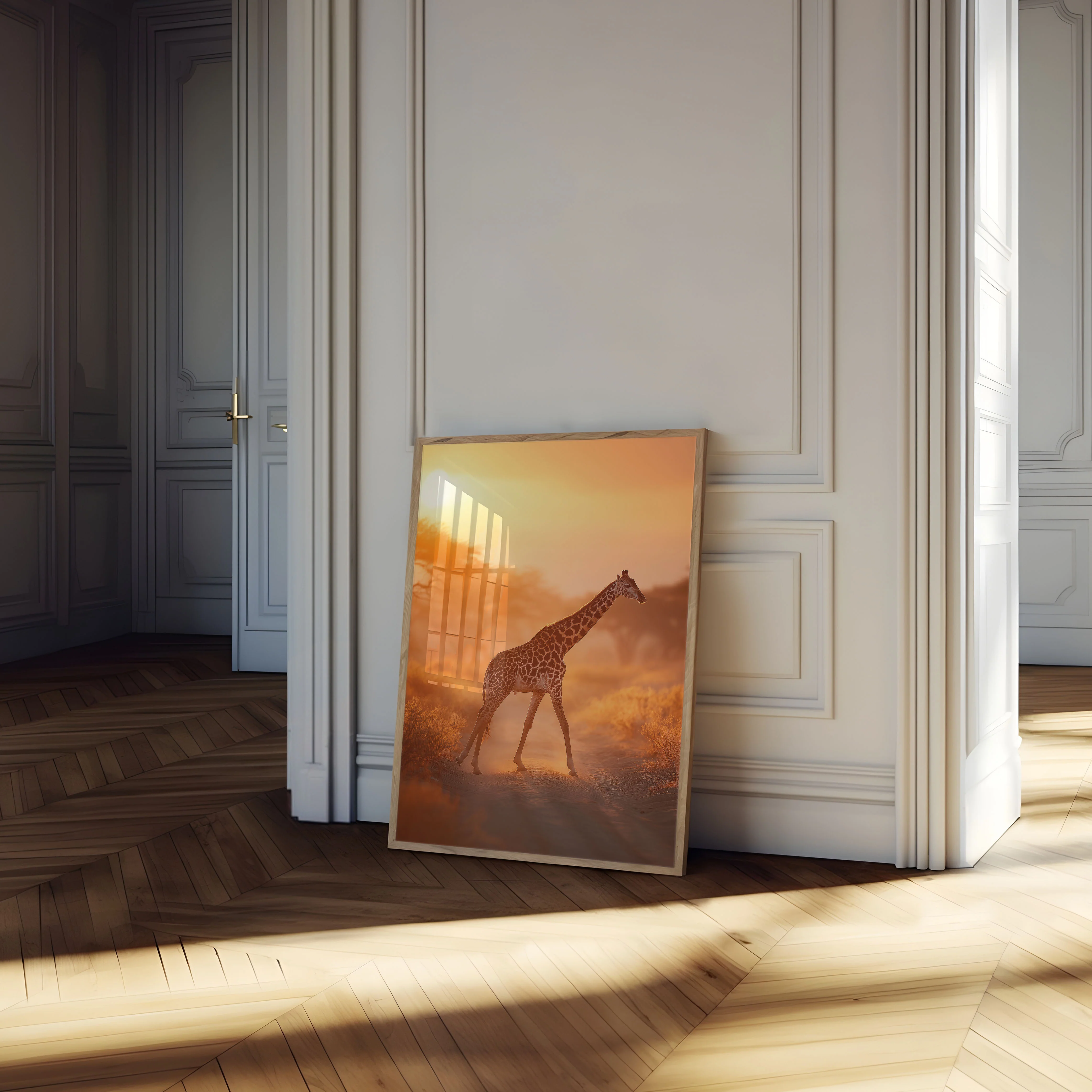 Golden Savanna Giraffe Poster - Image 4