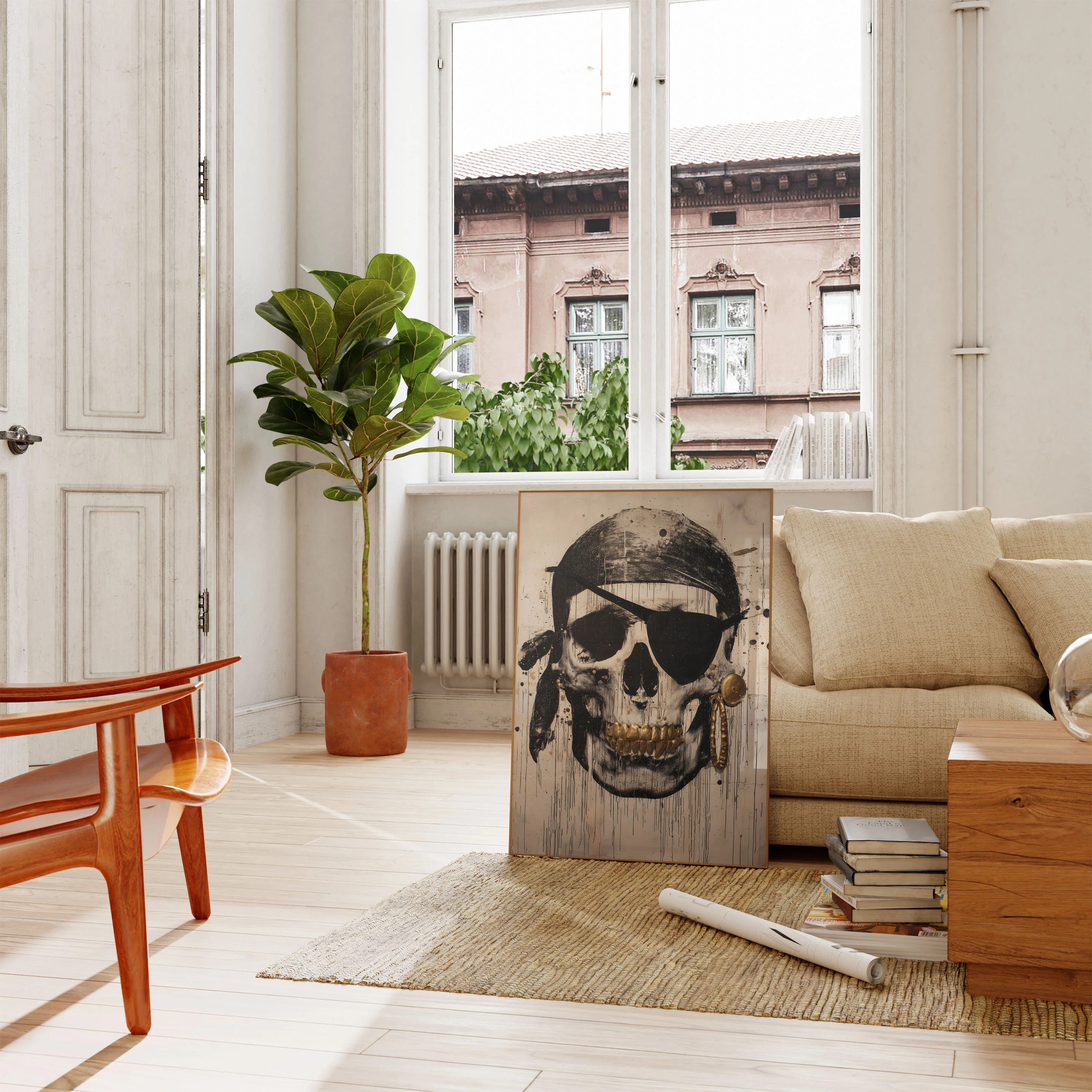 Golden Skull Pirate Poster - Image 2