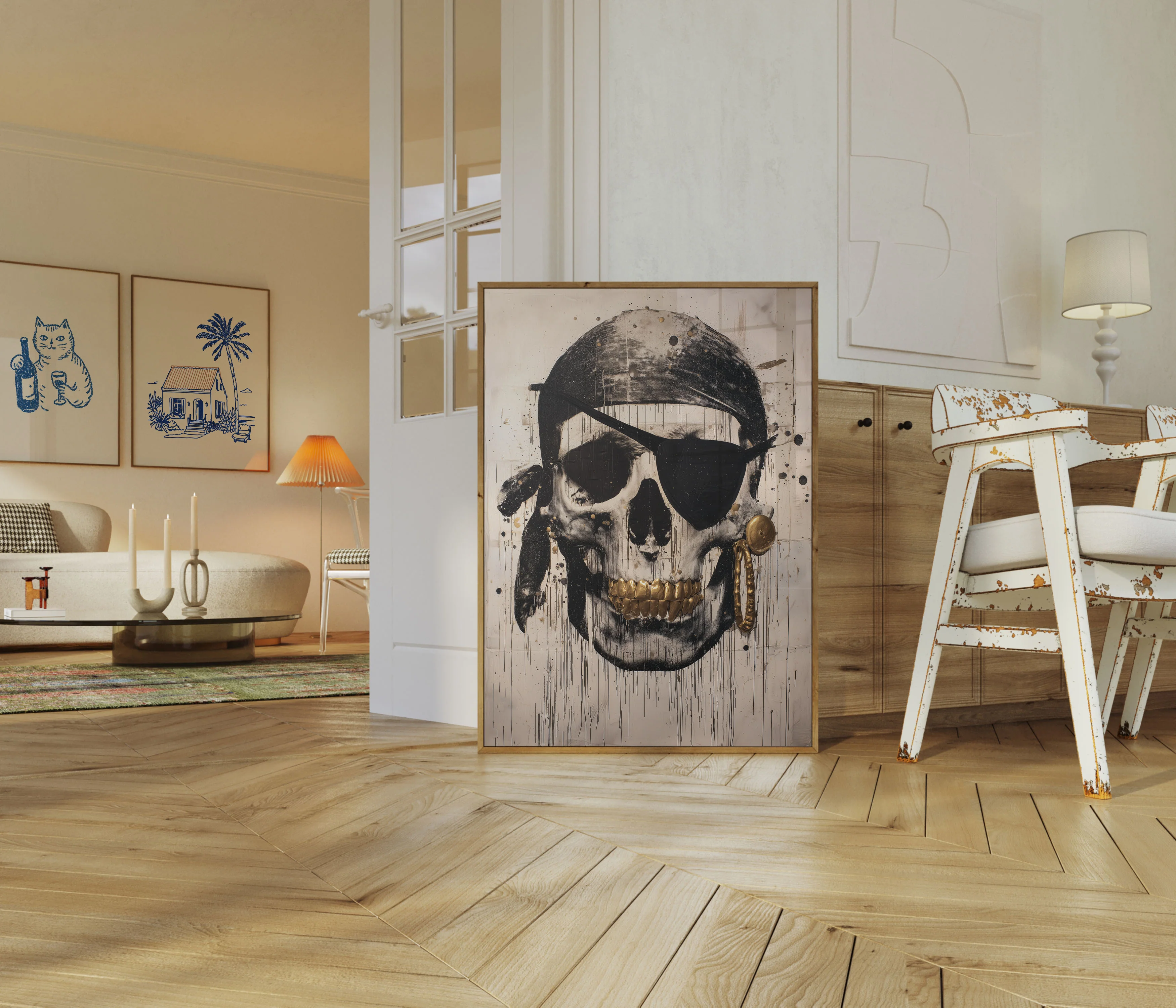 Golden Skull Pirate Poster - Image 5