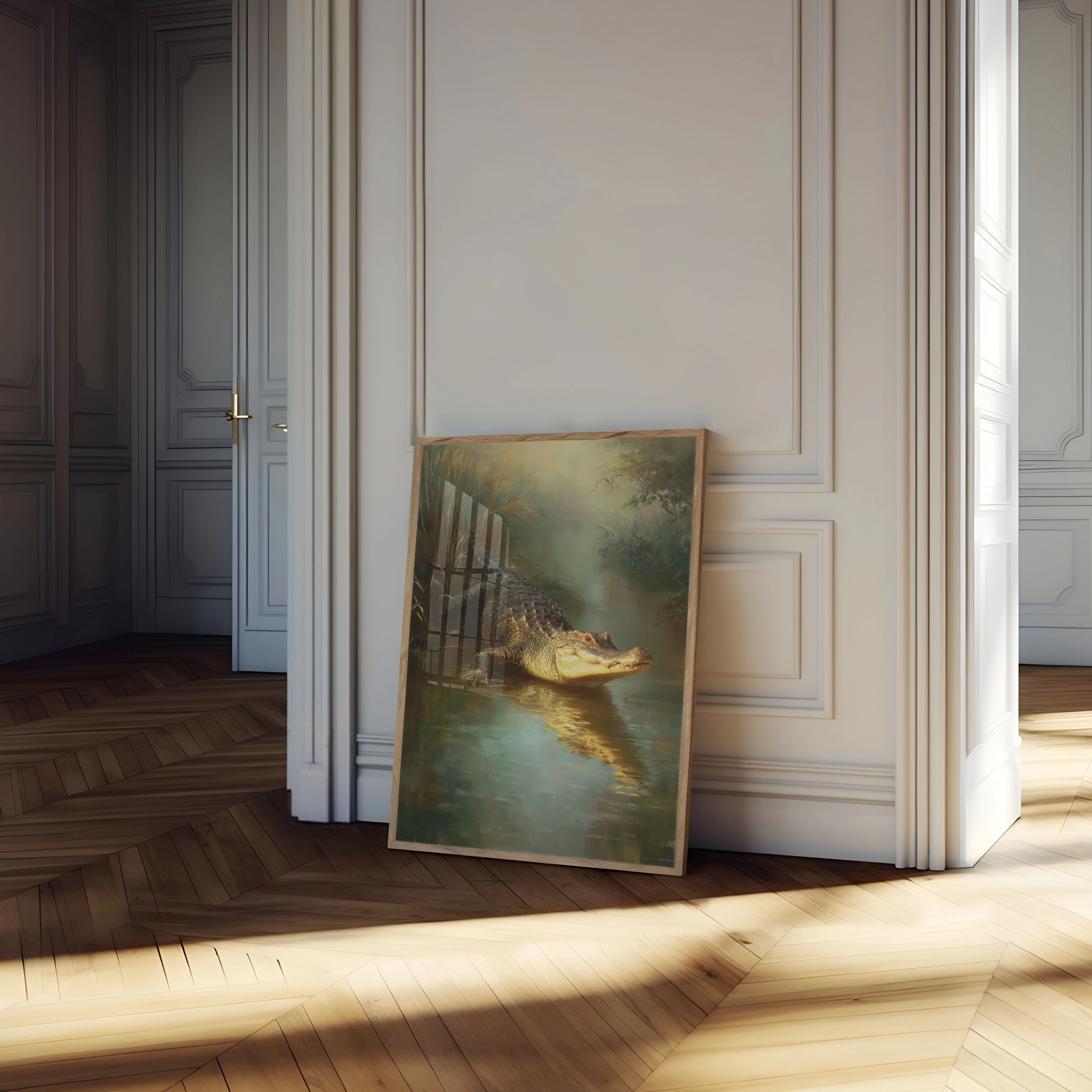 Golden Sunlight Alligator Poster - Image 4
