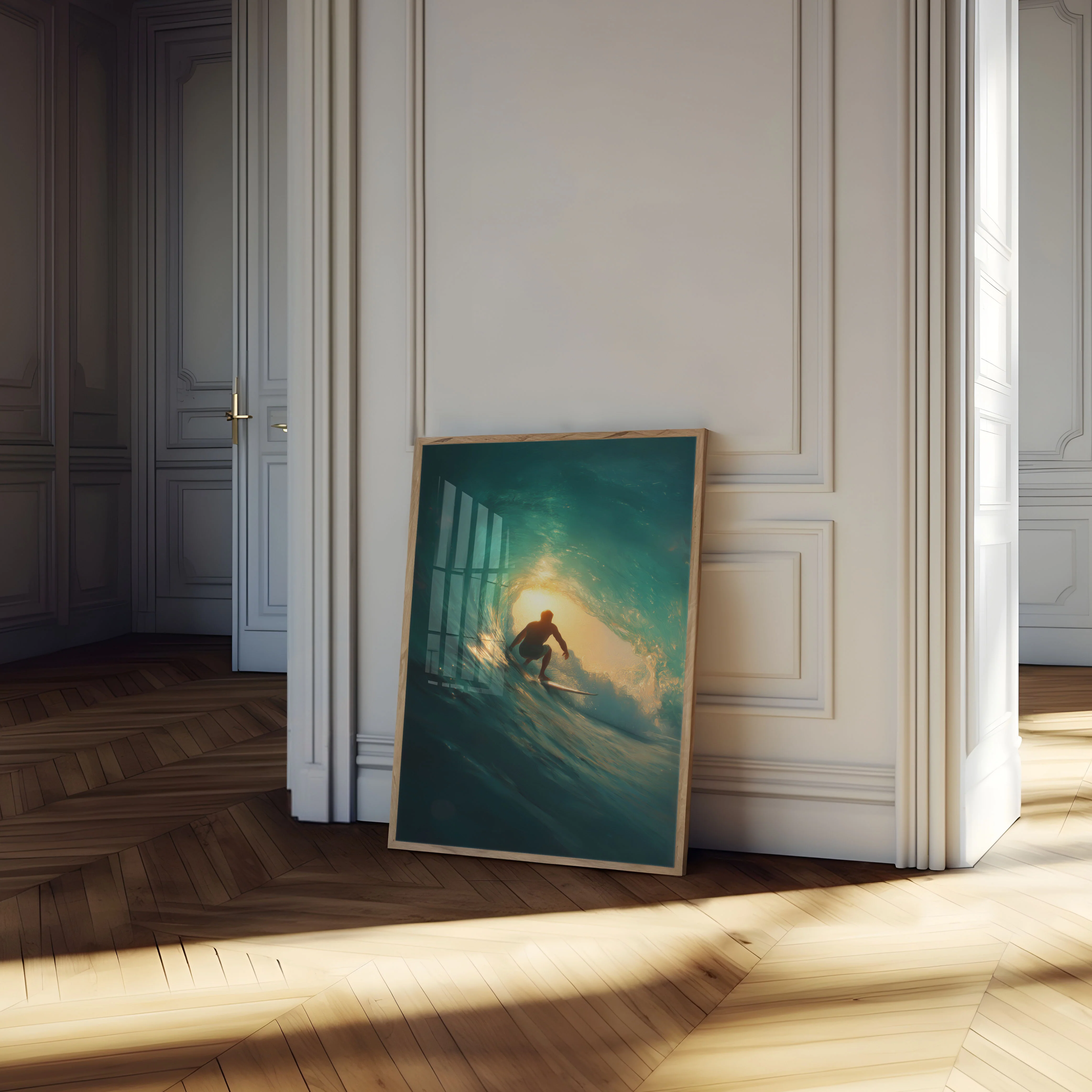 Golden Wave Surfer Poster - Image 4