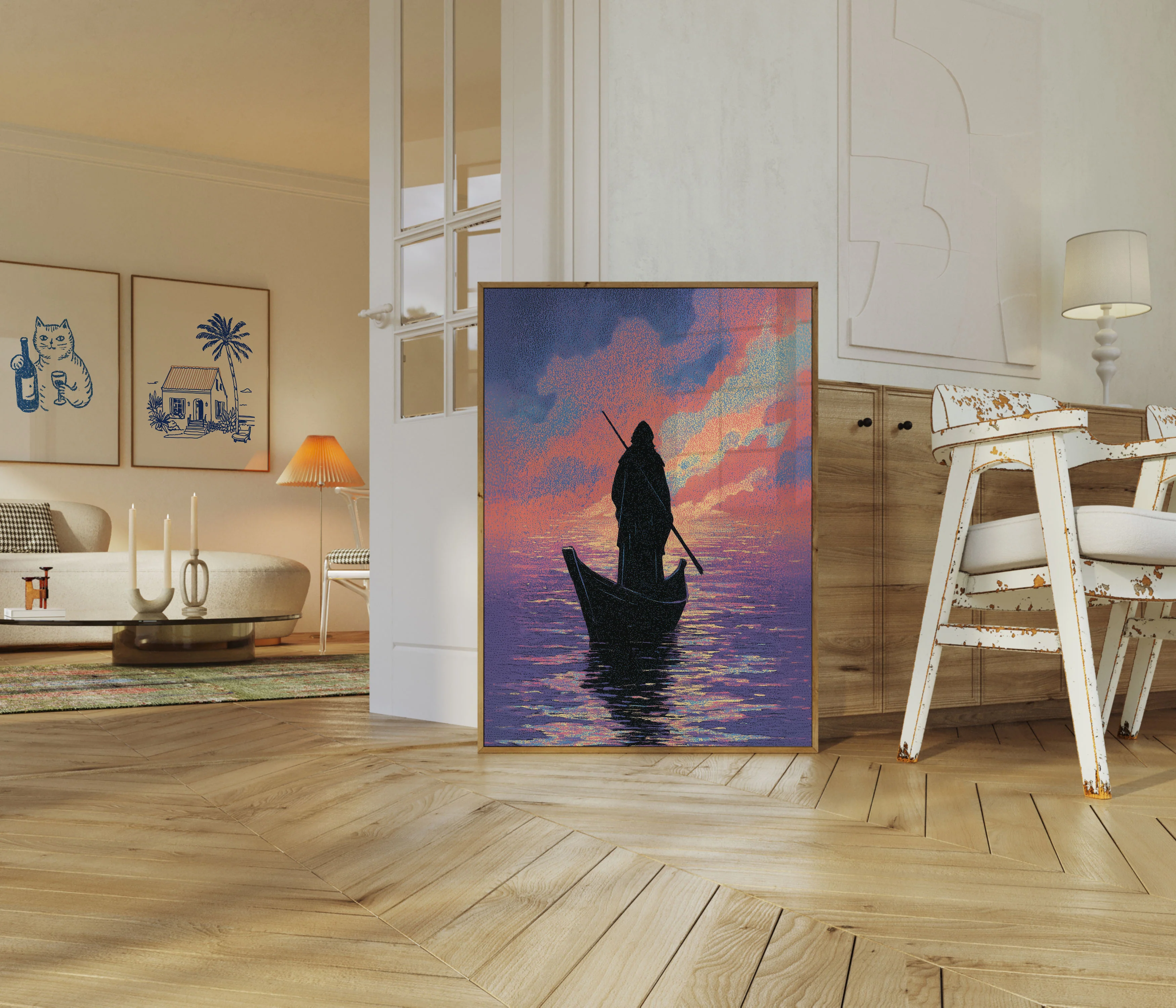 Gondolier at Sunset Poster - Image 5