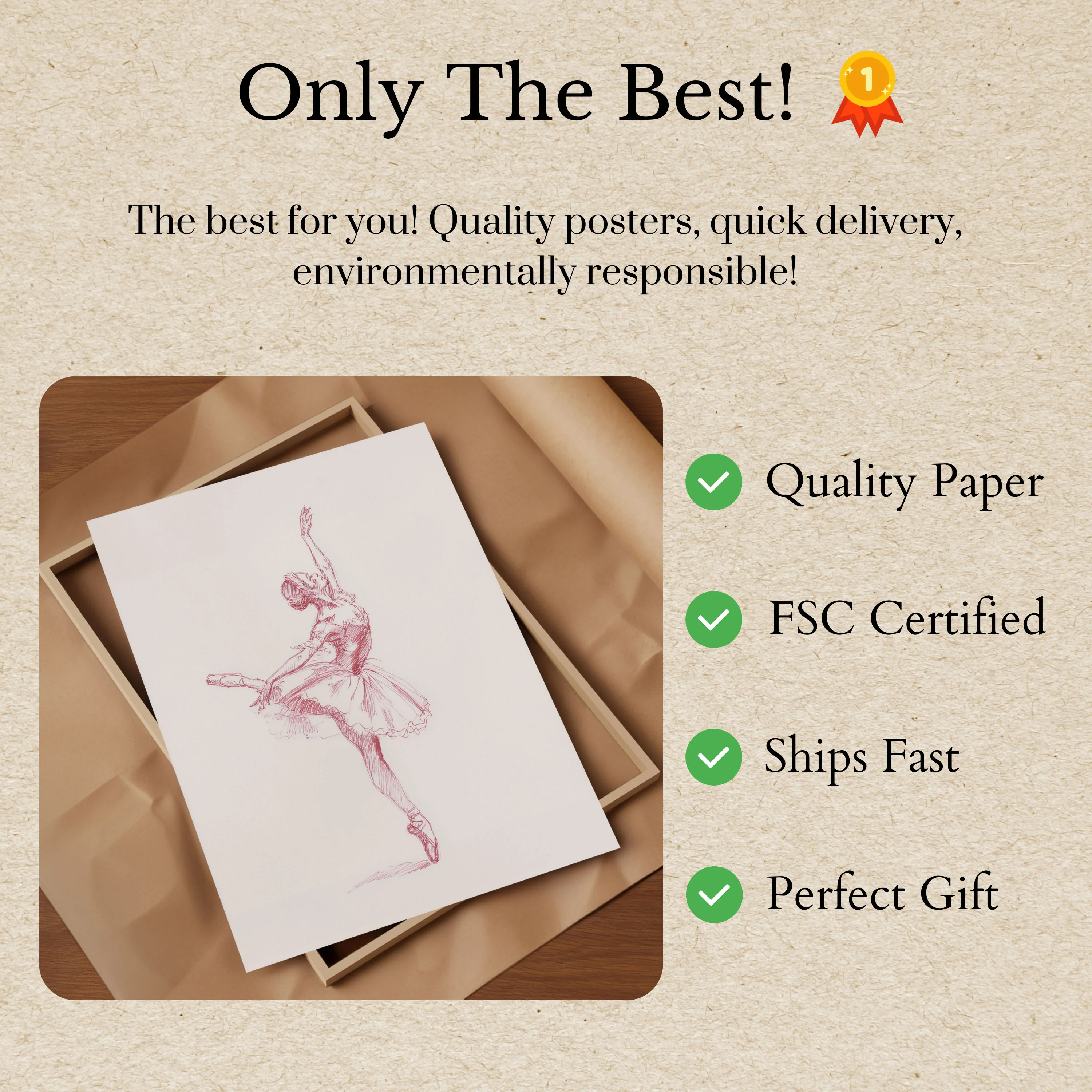 Graceful Ballet Dancer Sketch Poster - Image 3
