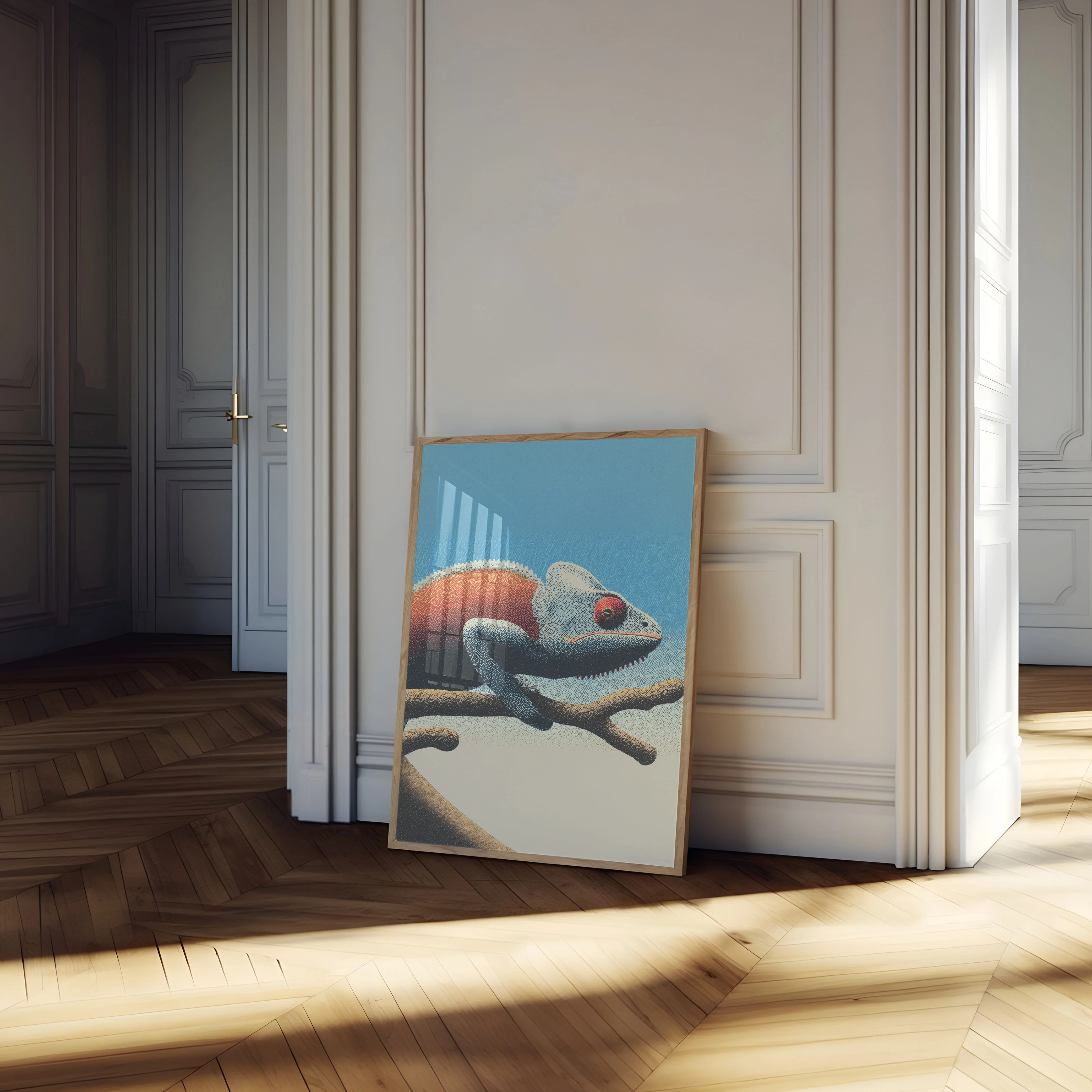 Gradient Chameleon Art Poster - Image 4