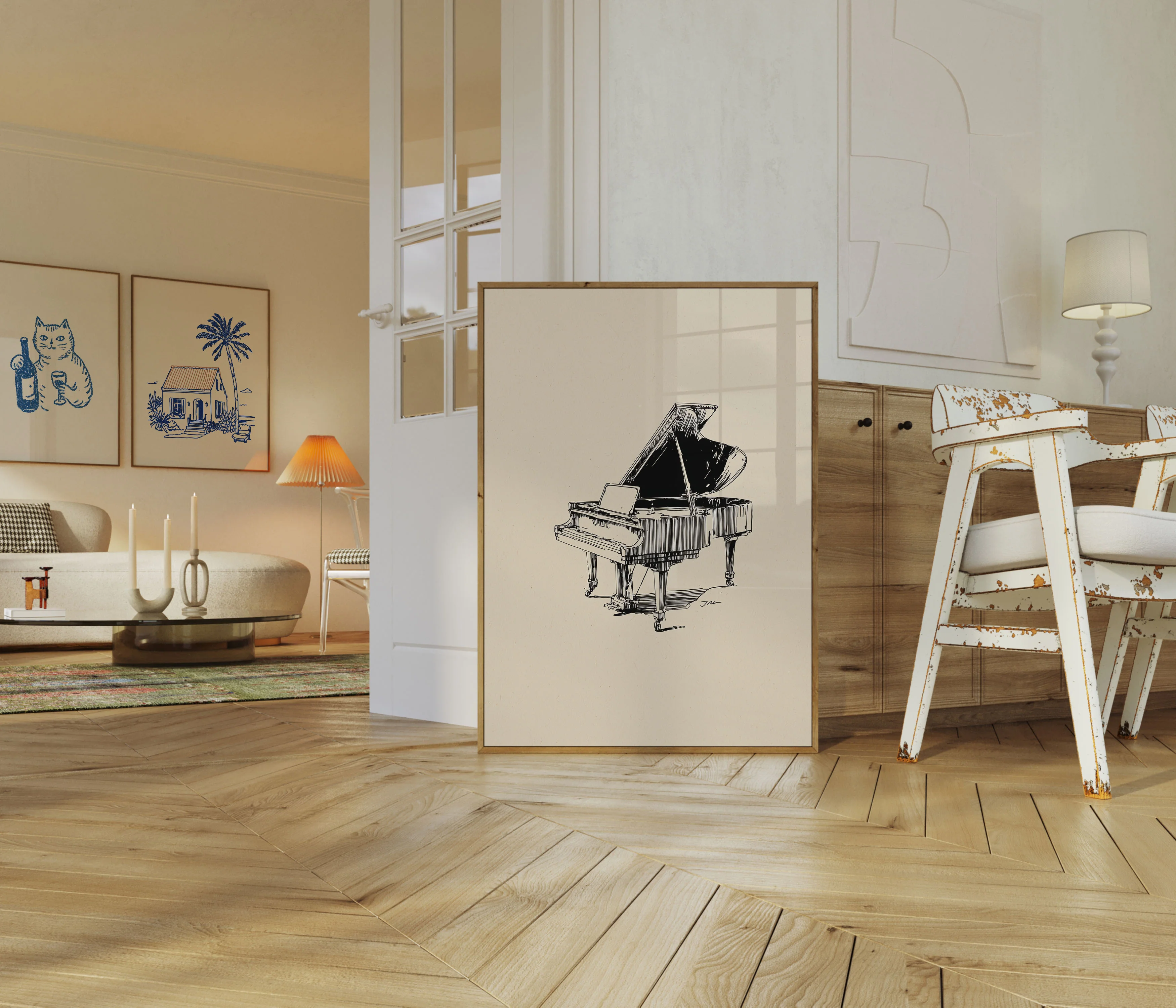 Grand Piano with Laptop Poster - Image 5