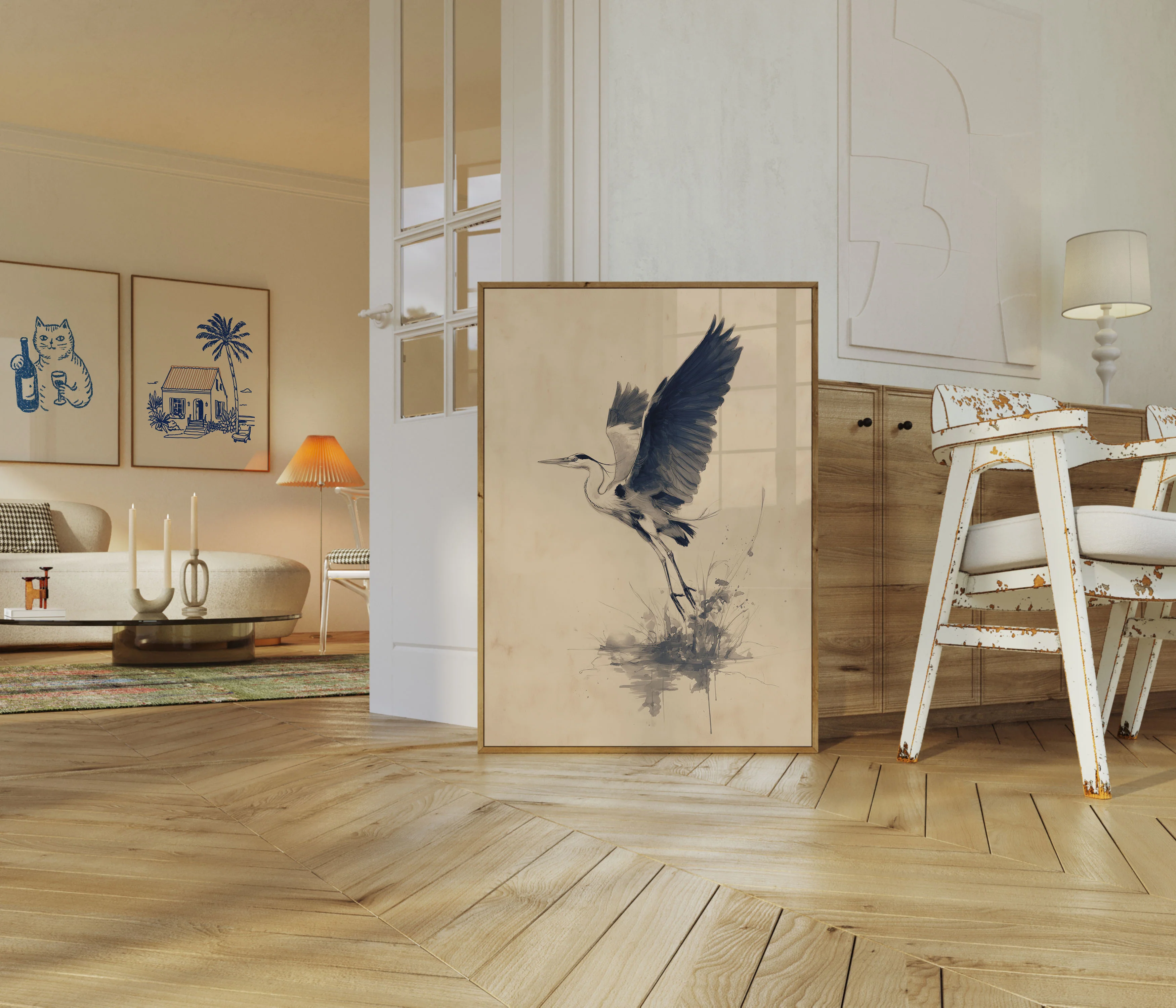 Great Blue Heron Taking Flight Poster - Image 5