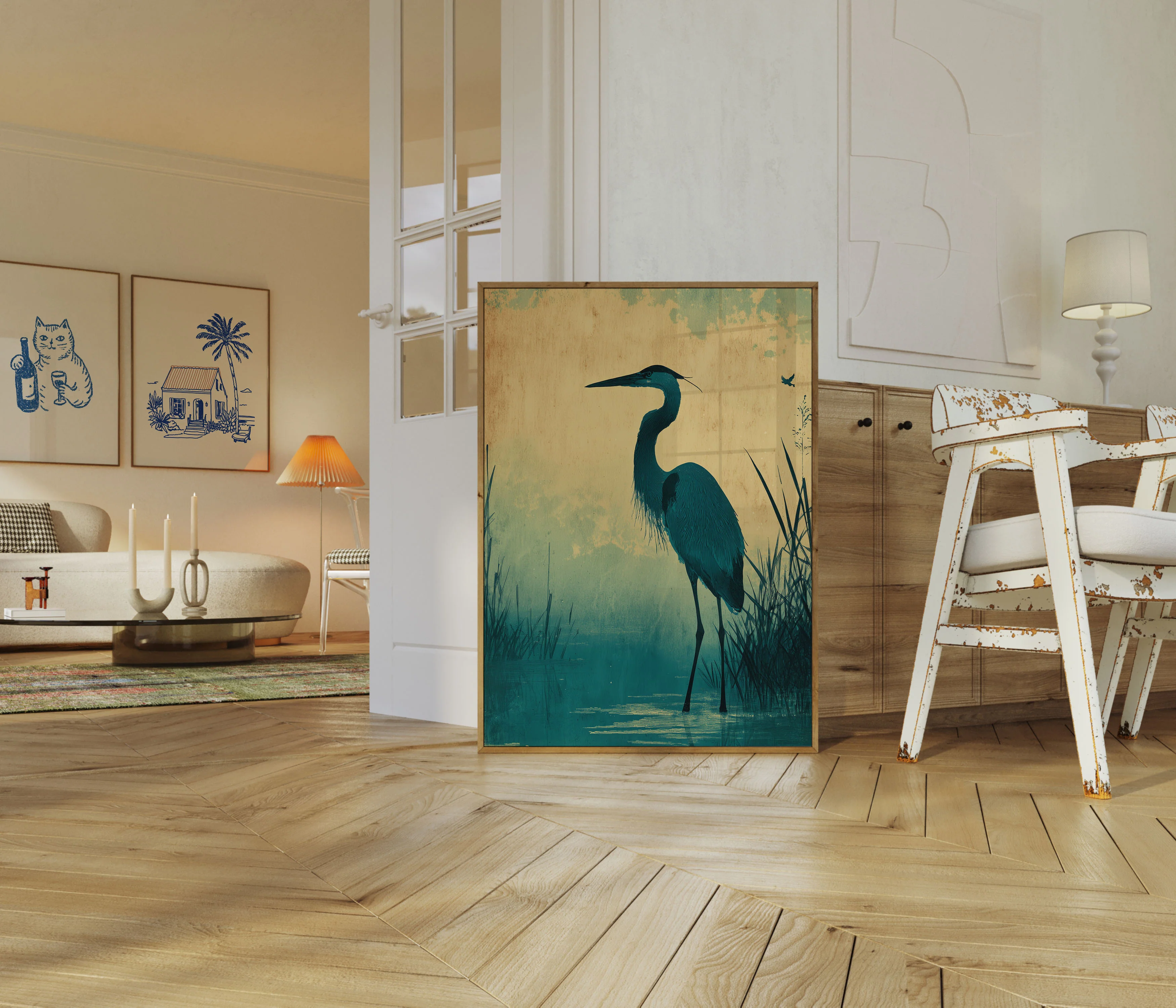 Great Blue Heron Wetland Poster - Image 5